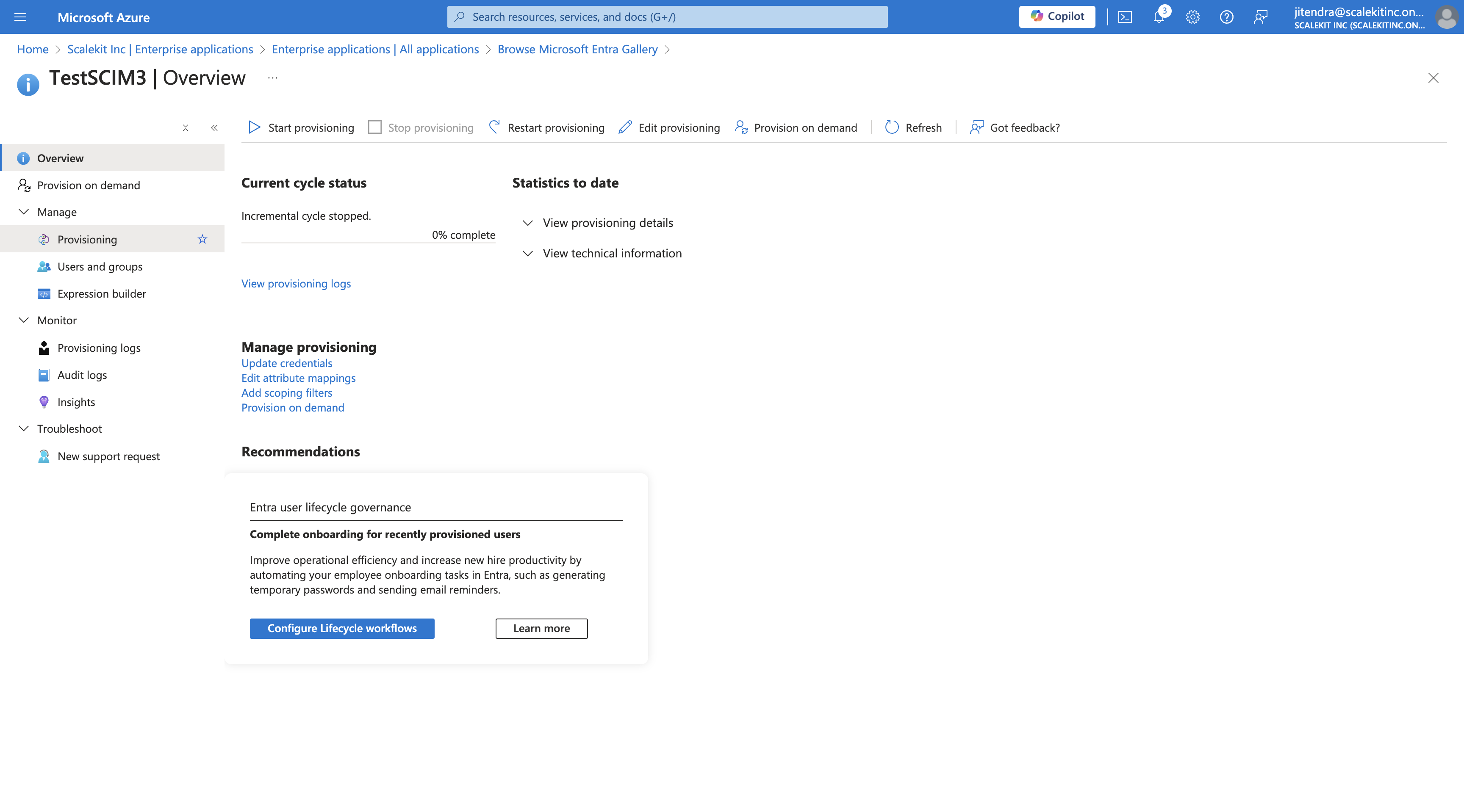 Step #42: Click on "Provisioning"