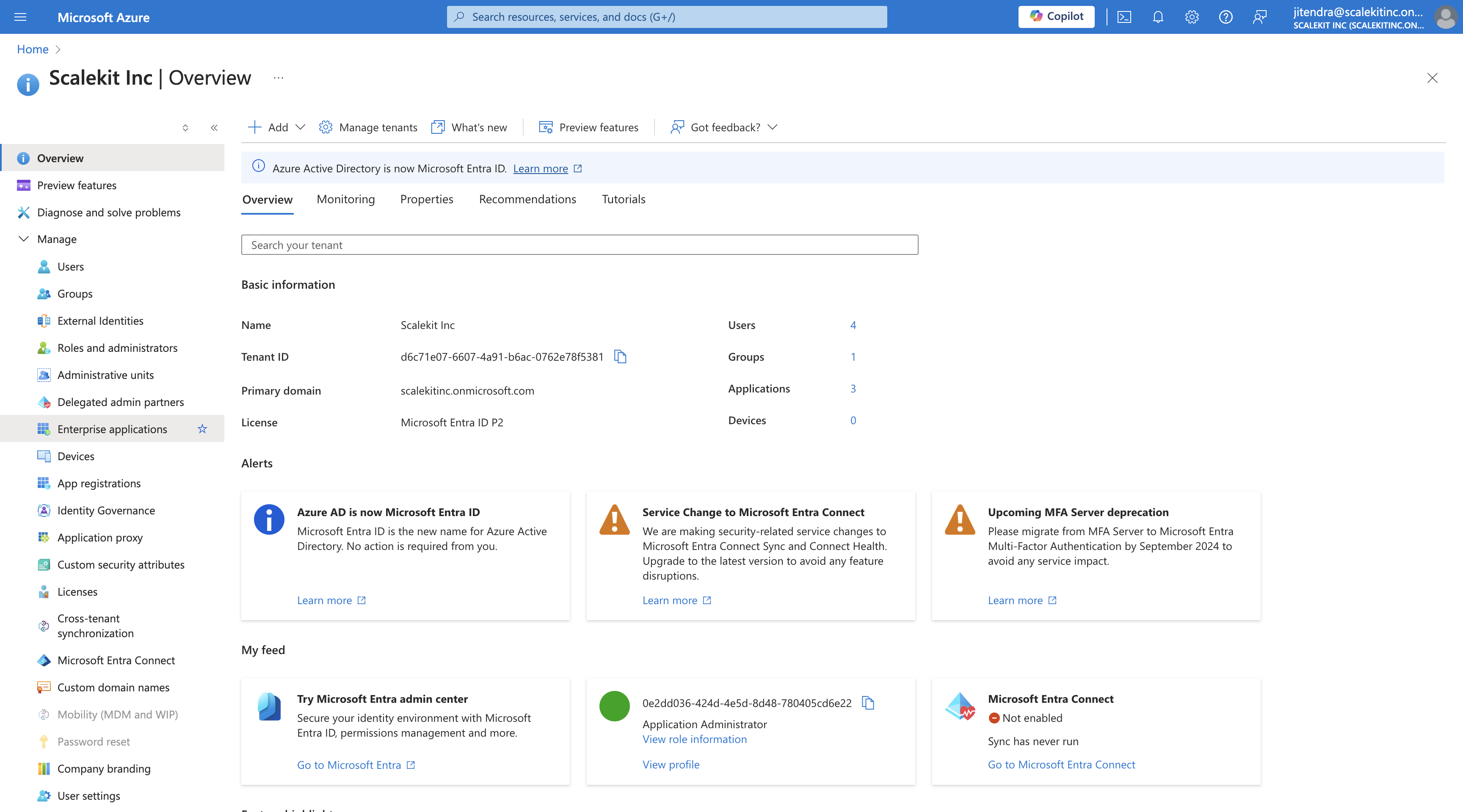 Step #4: Click on "Enterprise applications"