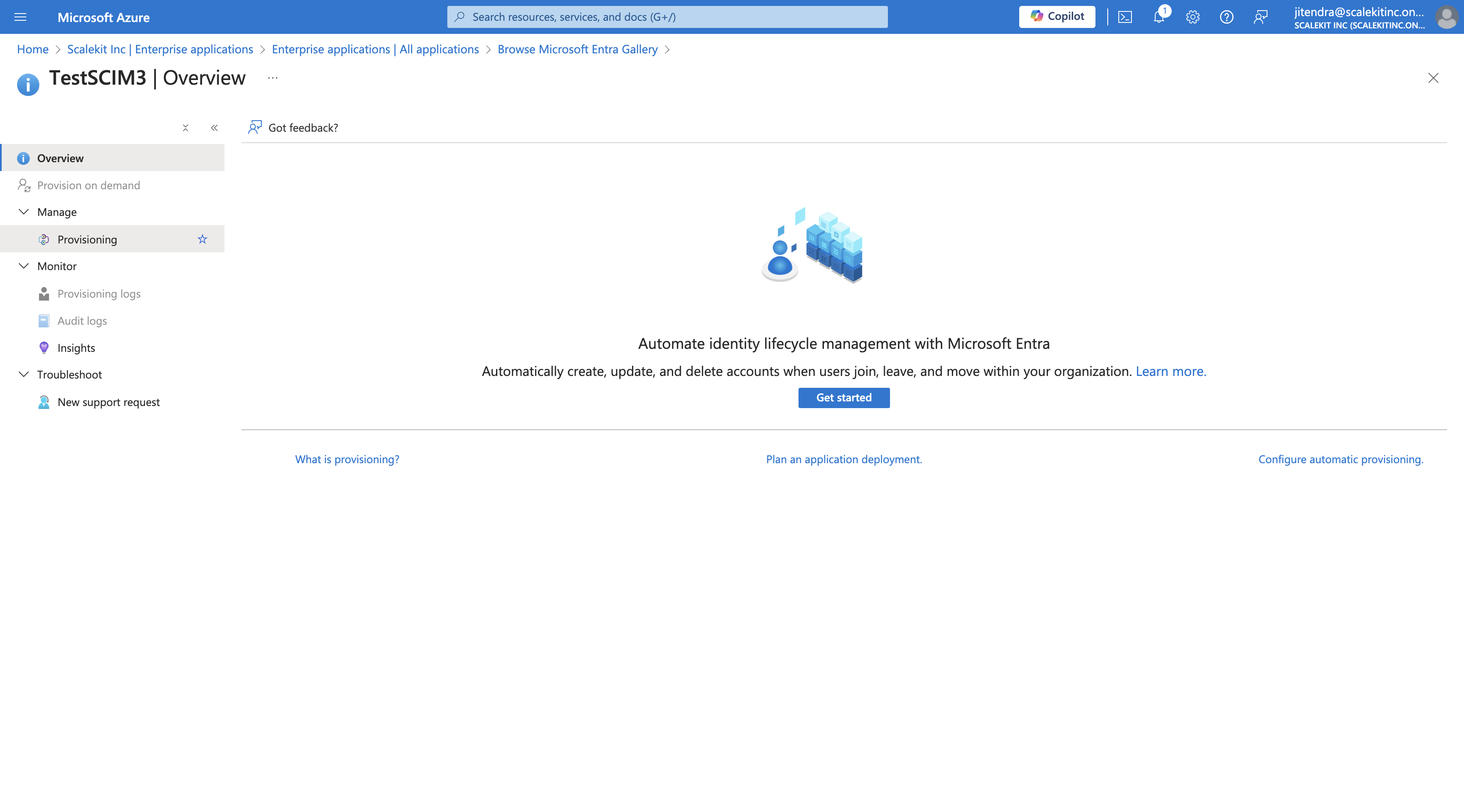 Step #12: Click on "Provisioning"