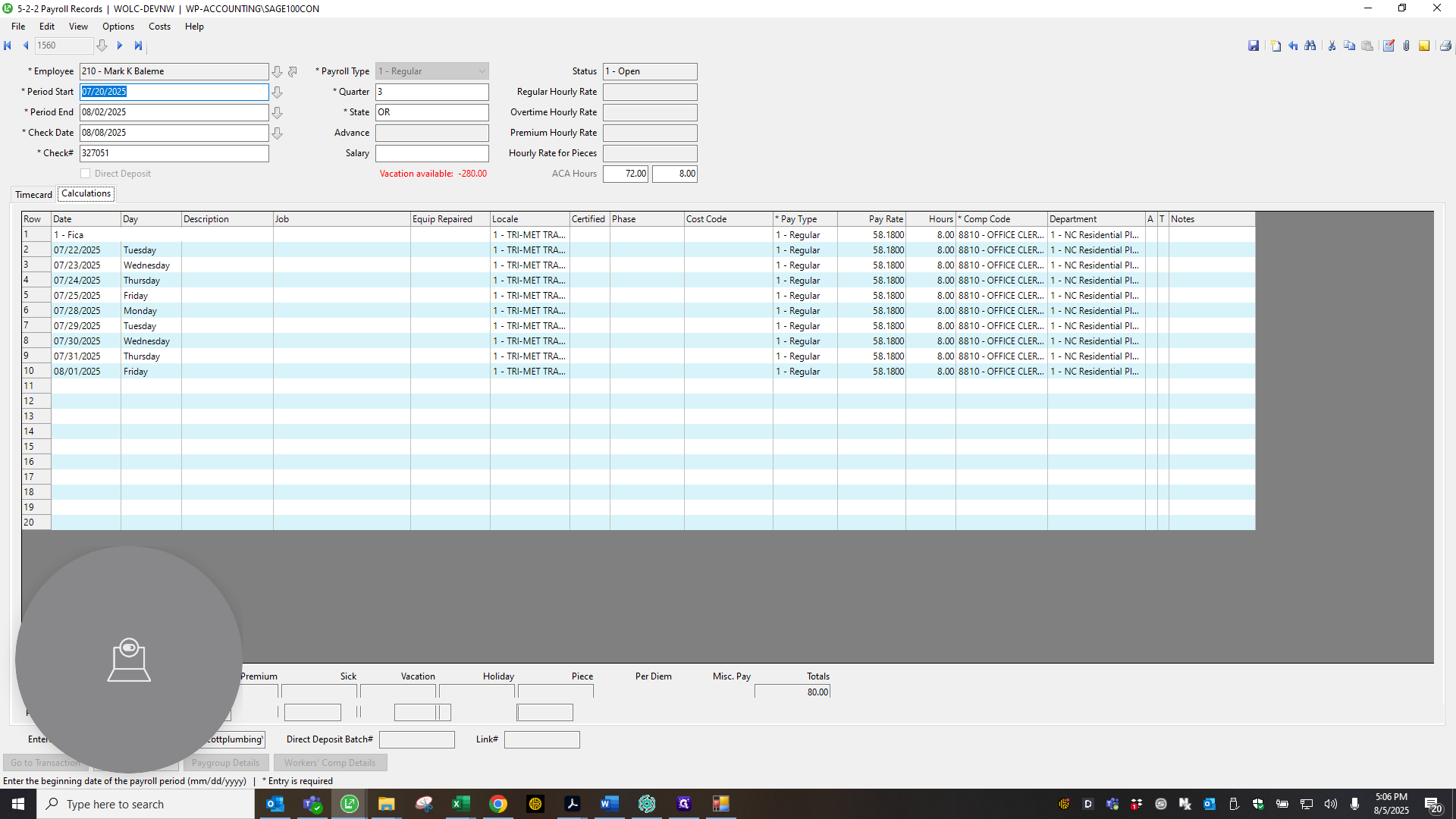 Step #36: Click on "Calculations"