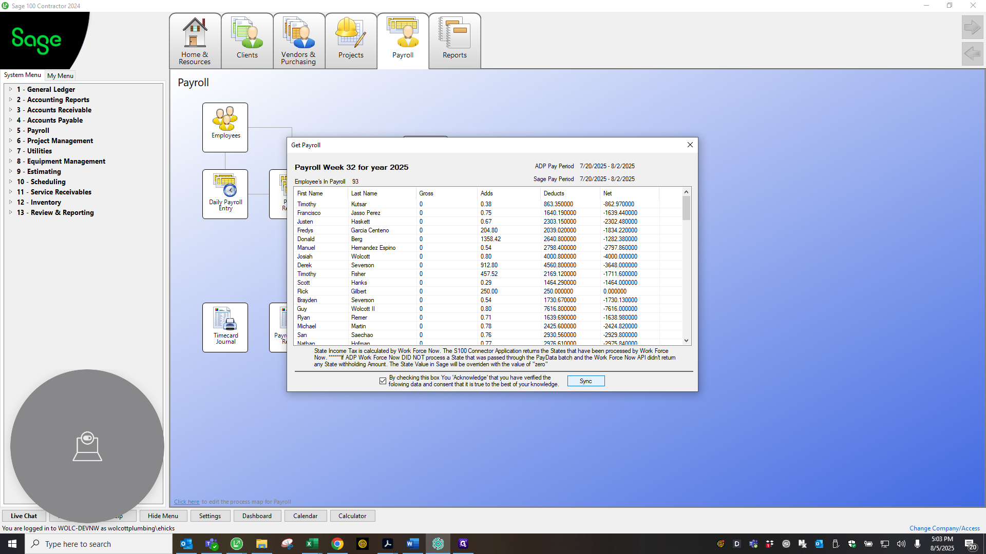 Step #5: Click on "Sync"