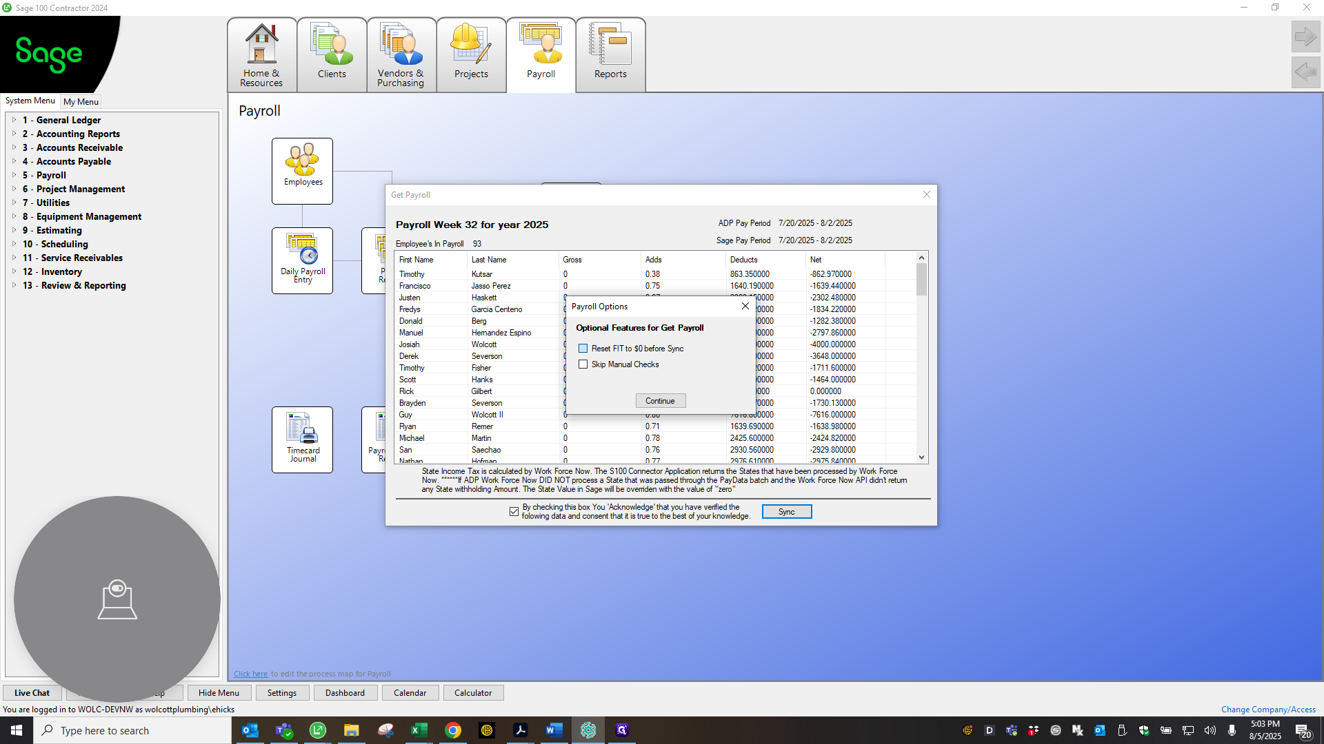 Step #6: Click on "Reset FIT to $ 0 before Sync"