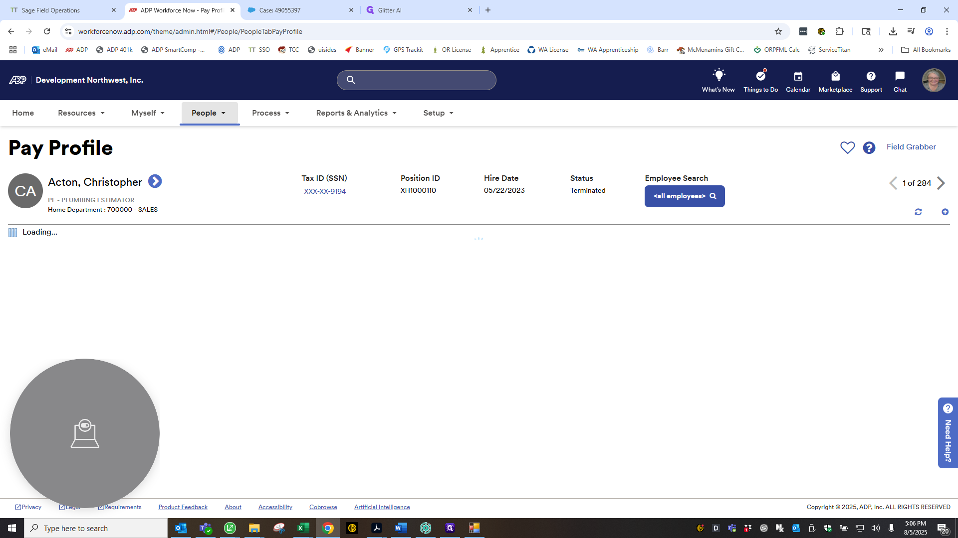 Step #43: Click on "< all employees > Q"