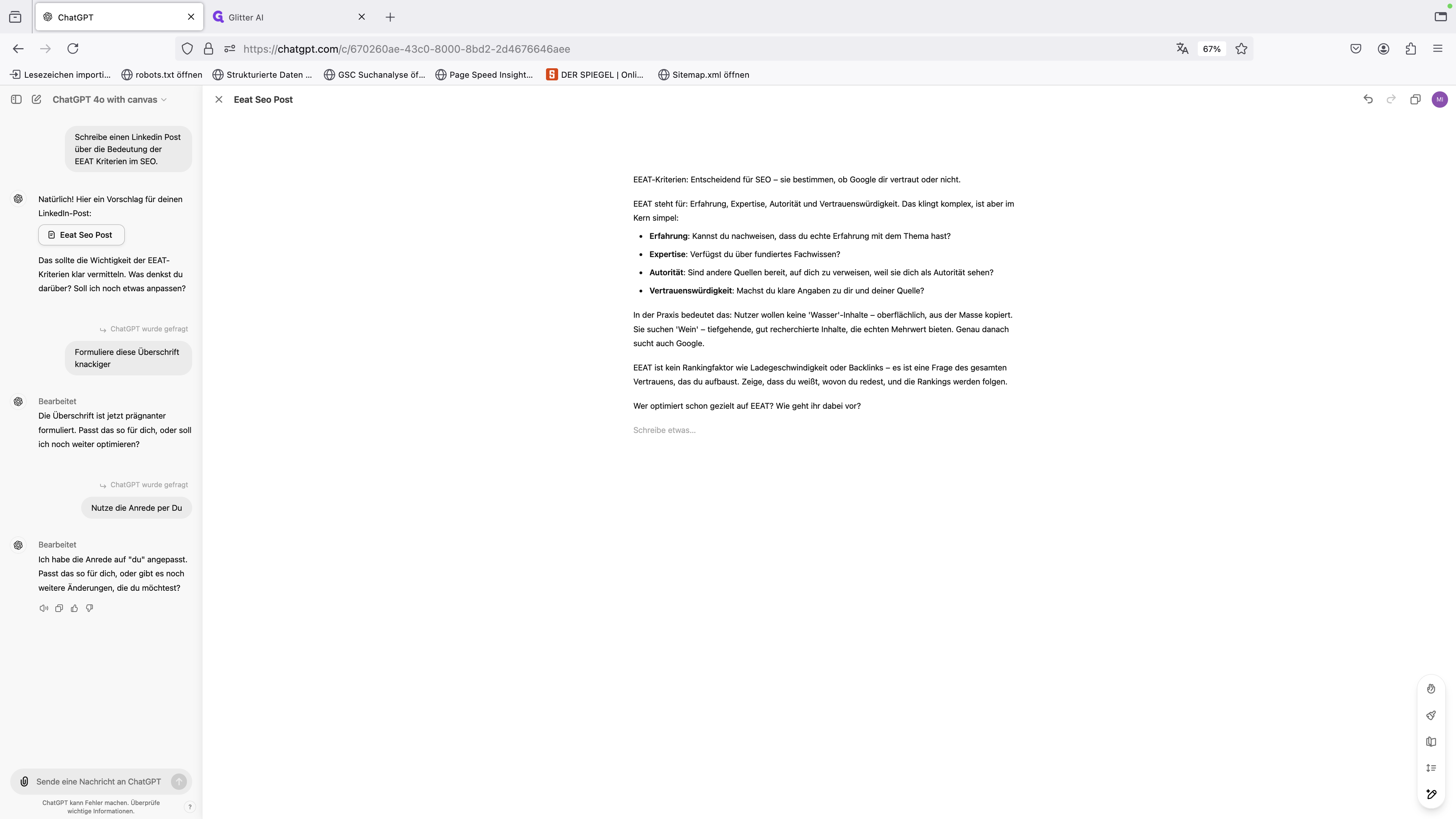 Step #12: Gebe Deine Änderungswünsche ein.