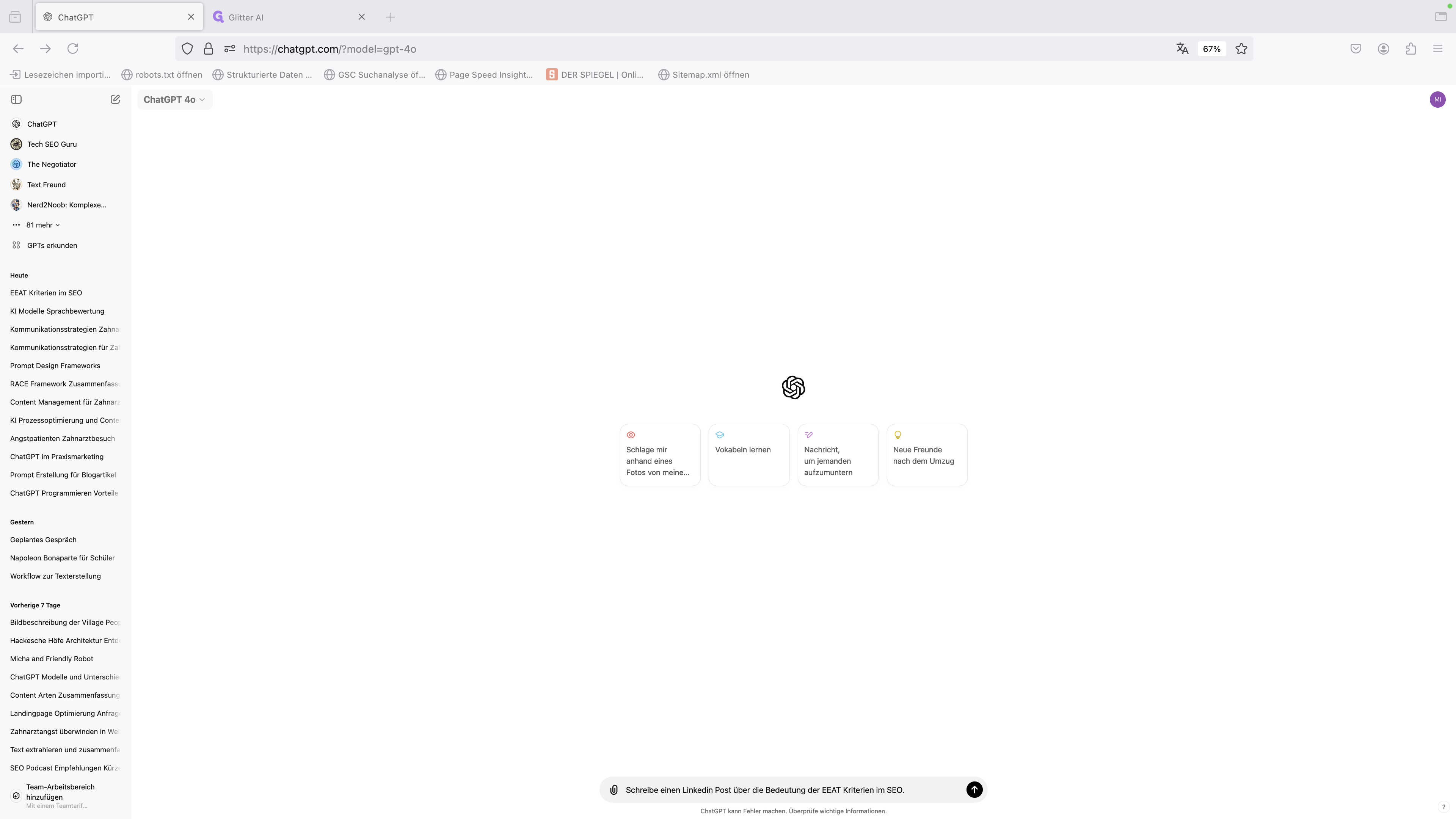 Step #1: Klicke auf das Dropdown oben links