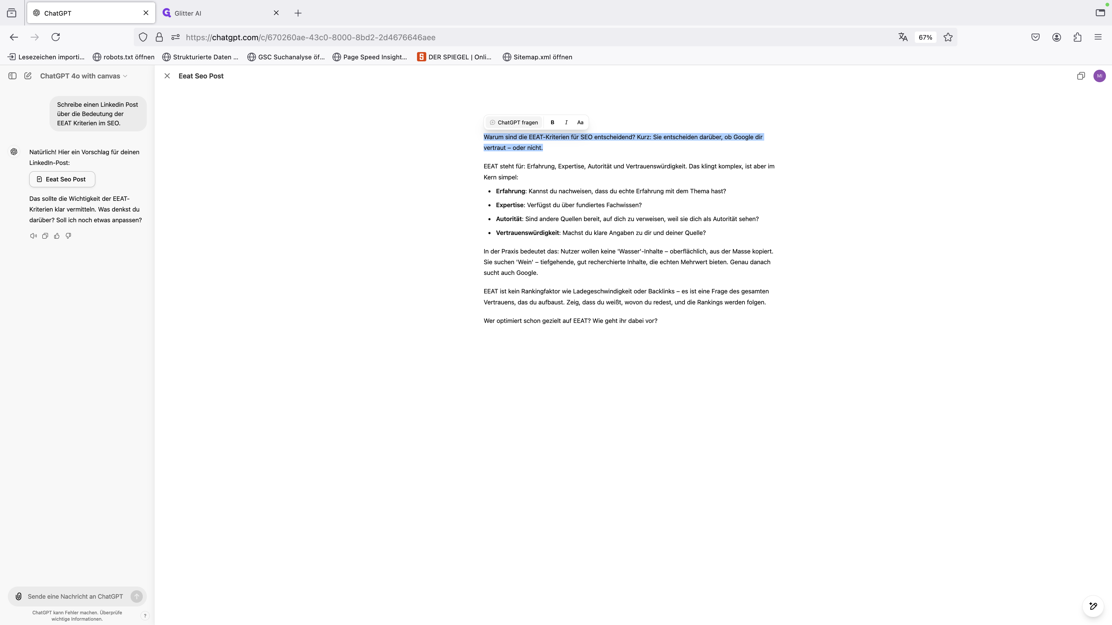 Step #6: Klicken Sie auf "ChatGPT fragen"