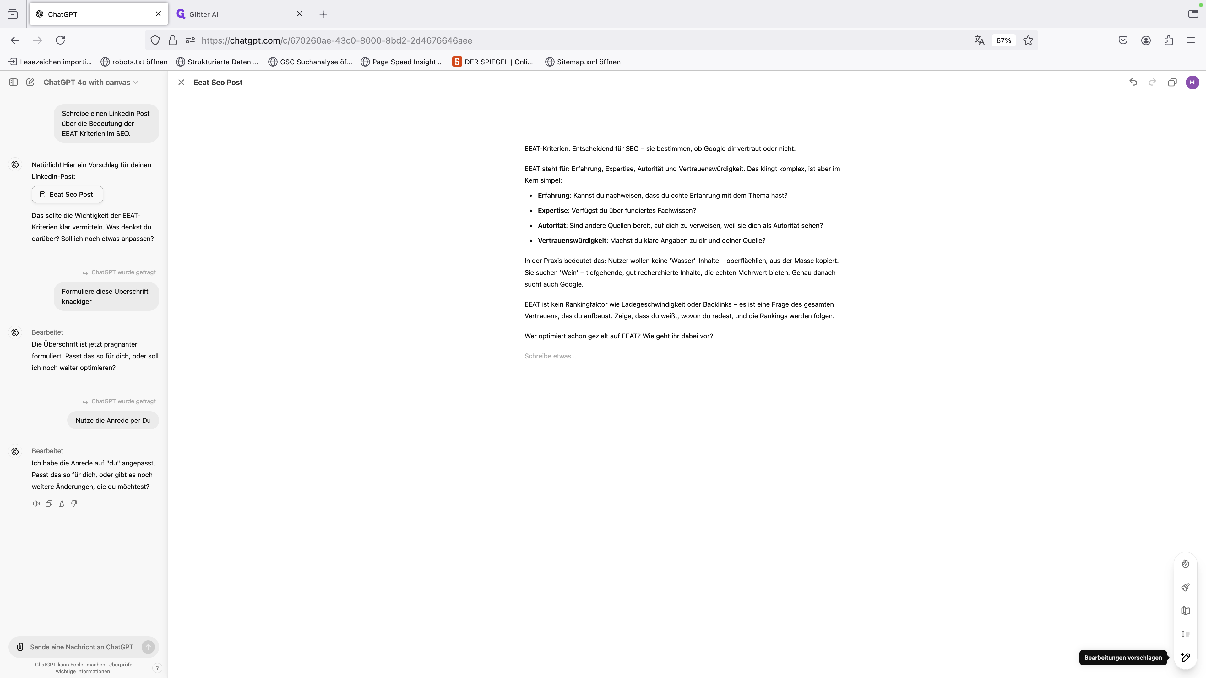 Step #11: Klicke auf Bearbeitungen vorschlagen
