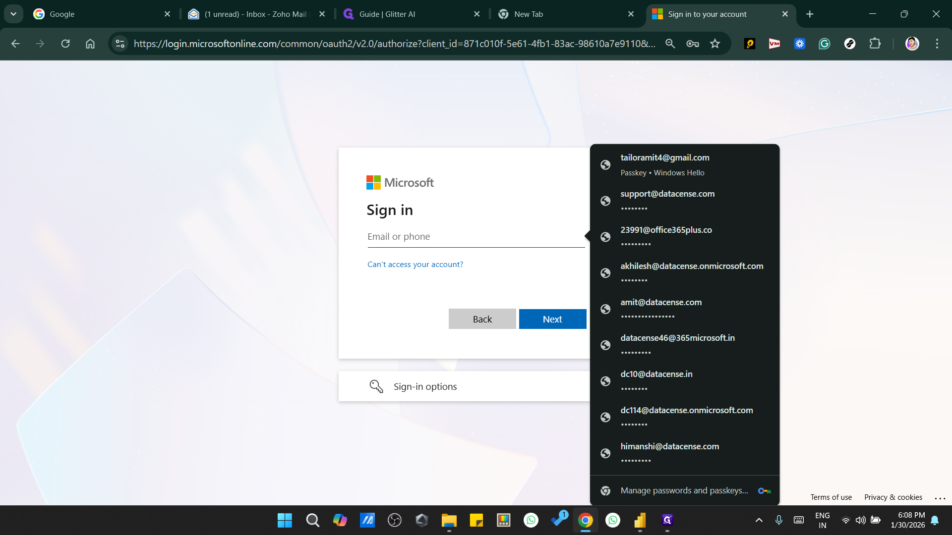 Step #23: Click on "Email or phone"