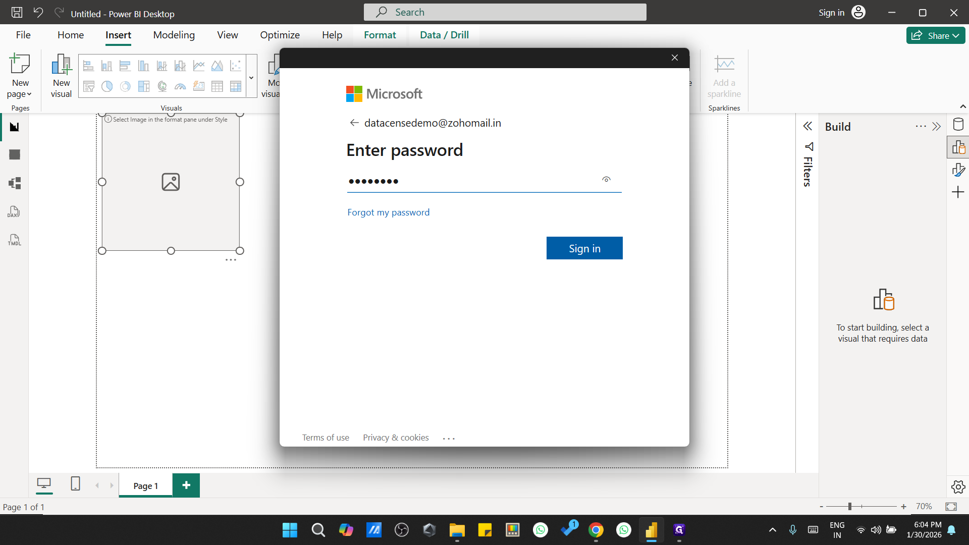 Step #4: Click on "Sign in"