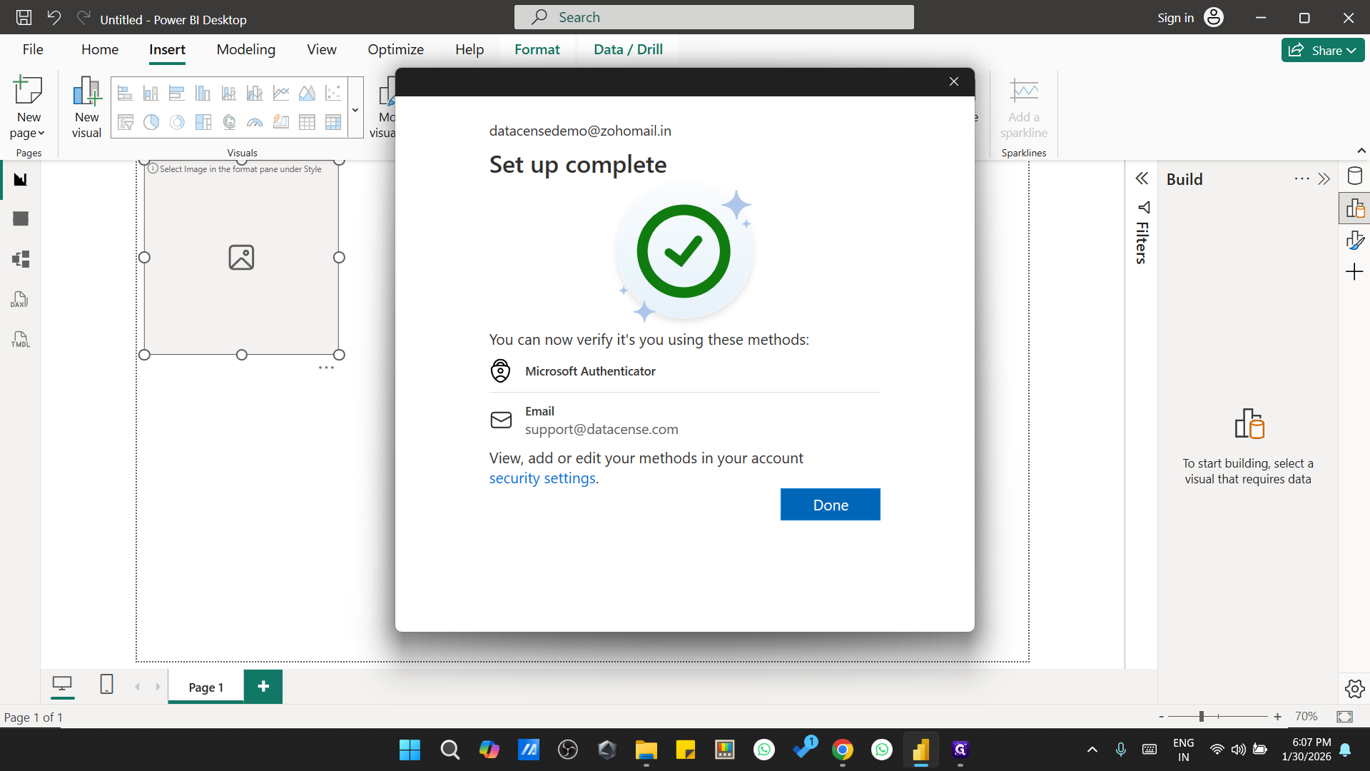 Step #16: It will pop up "Set up complete"