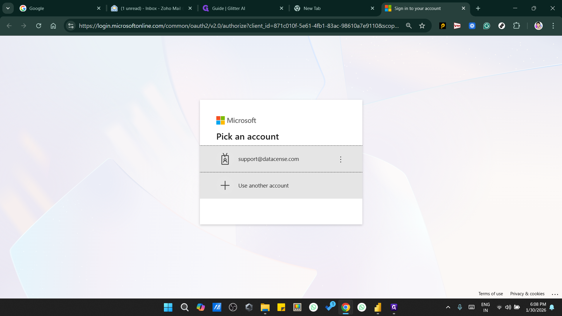 Step #22: Click on "Use another account"