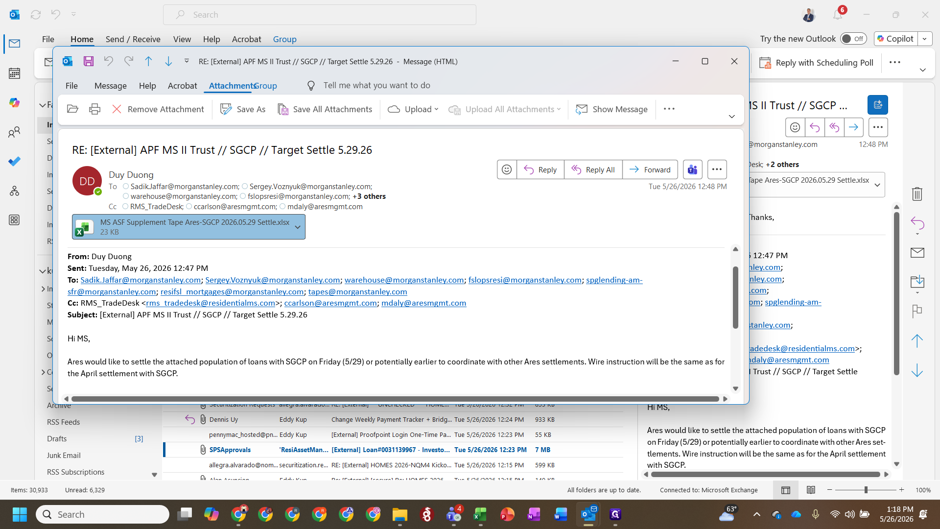 Step #1: Open the email containing the target settlement population and double-click to open the attached Excel file.