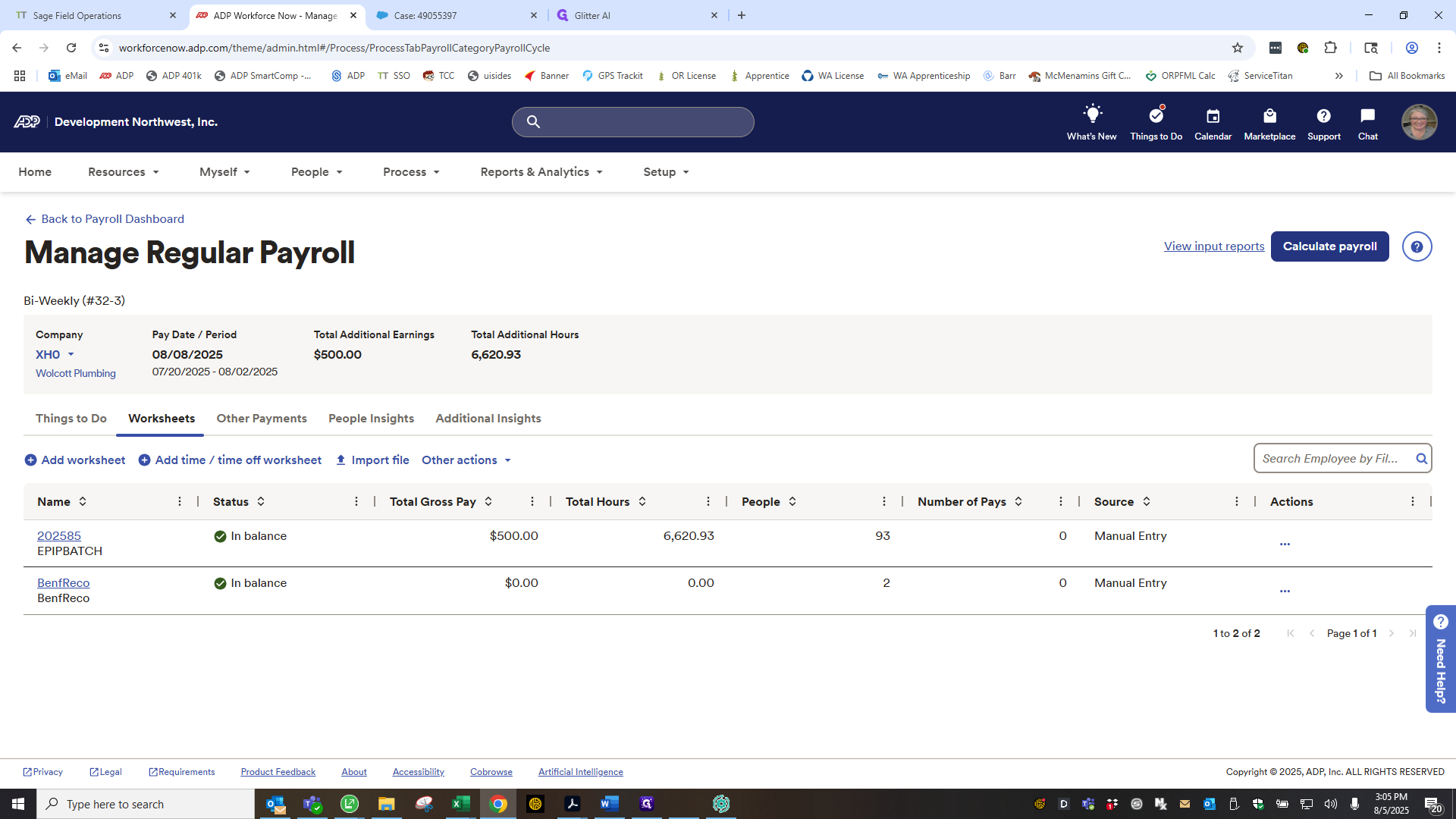 Step #49: Click on "Calculate payroll"