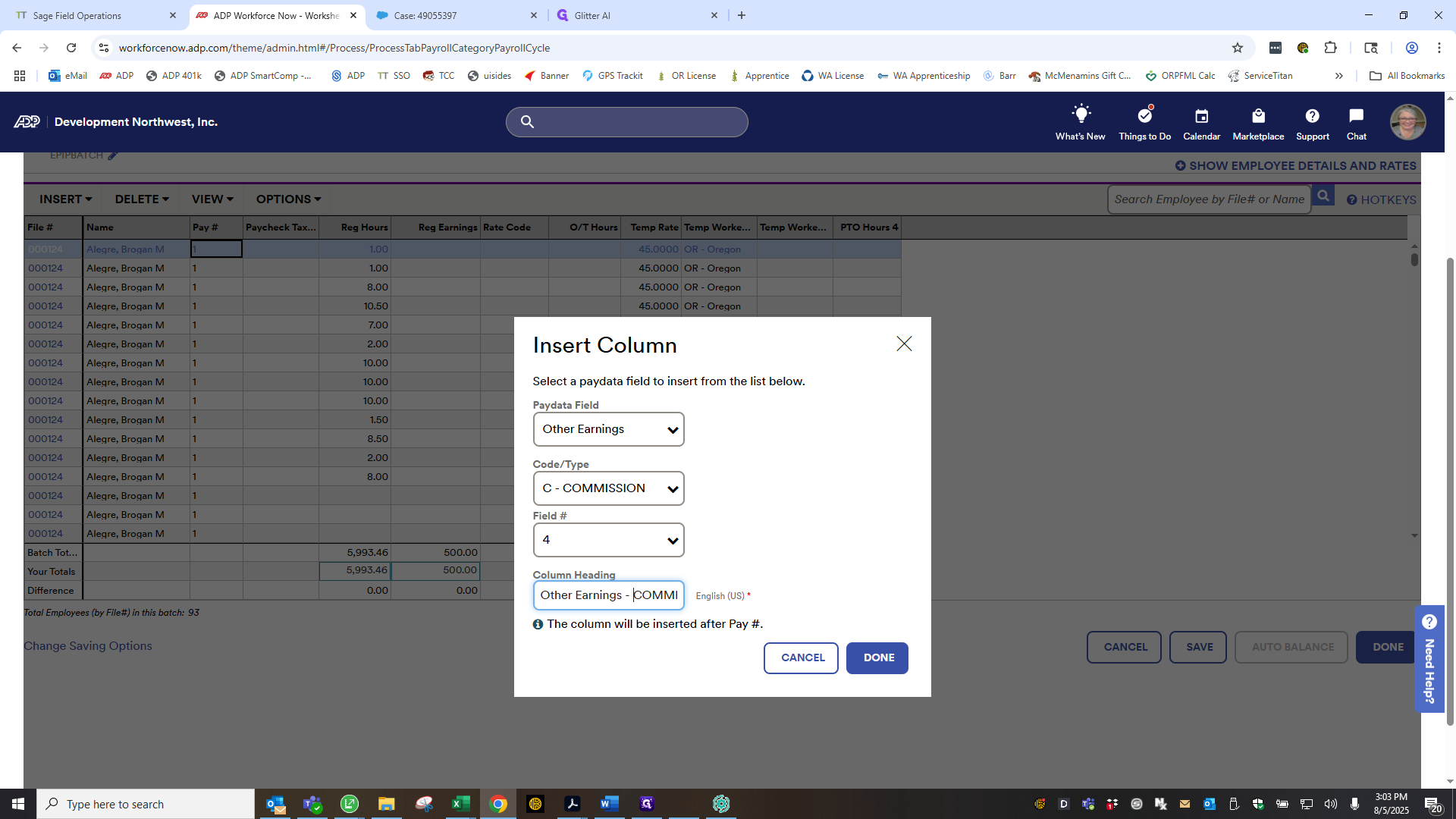 Step #19: Click on "Other Earnings - COMMI"
