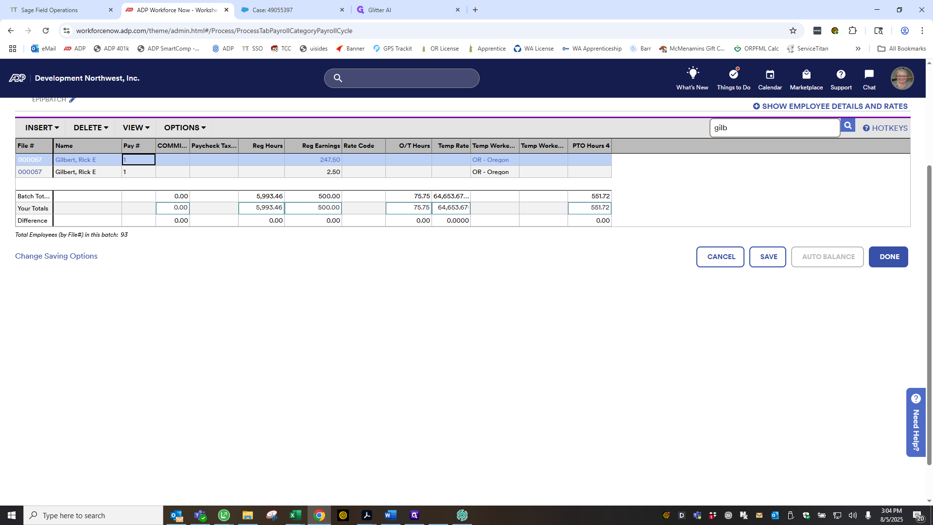 Step #26: Click on "Reg Earnings Rate Code"
