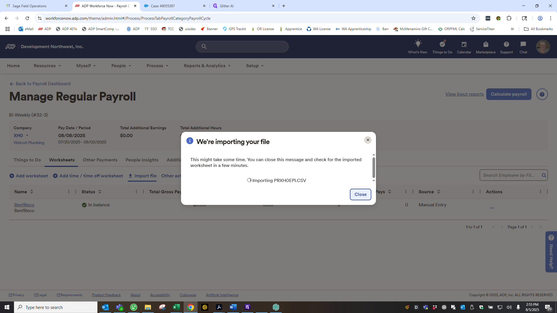 Step #6: Click on "Close"