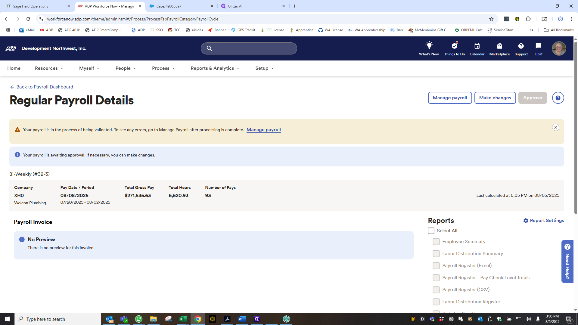 Step #52: Click on "Payroll Register ( Excel ) Payroll Register - Pay Check Level Totals"