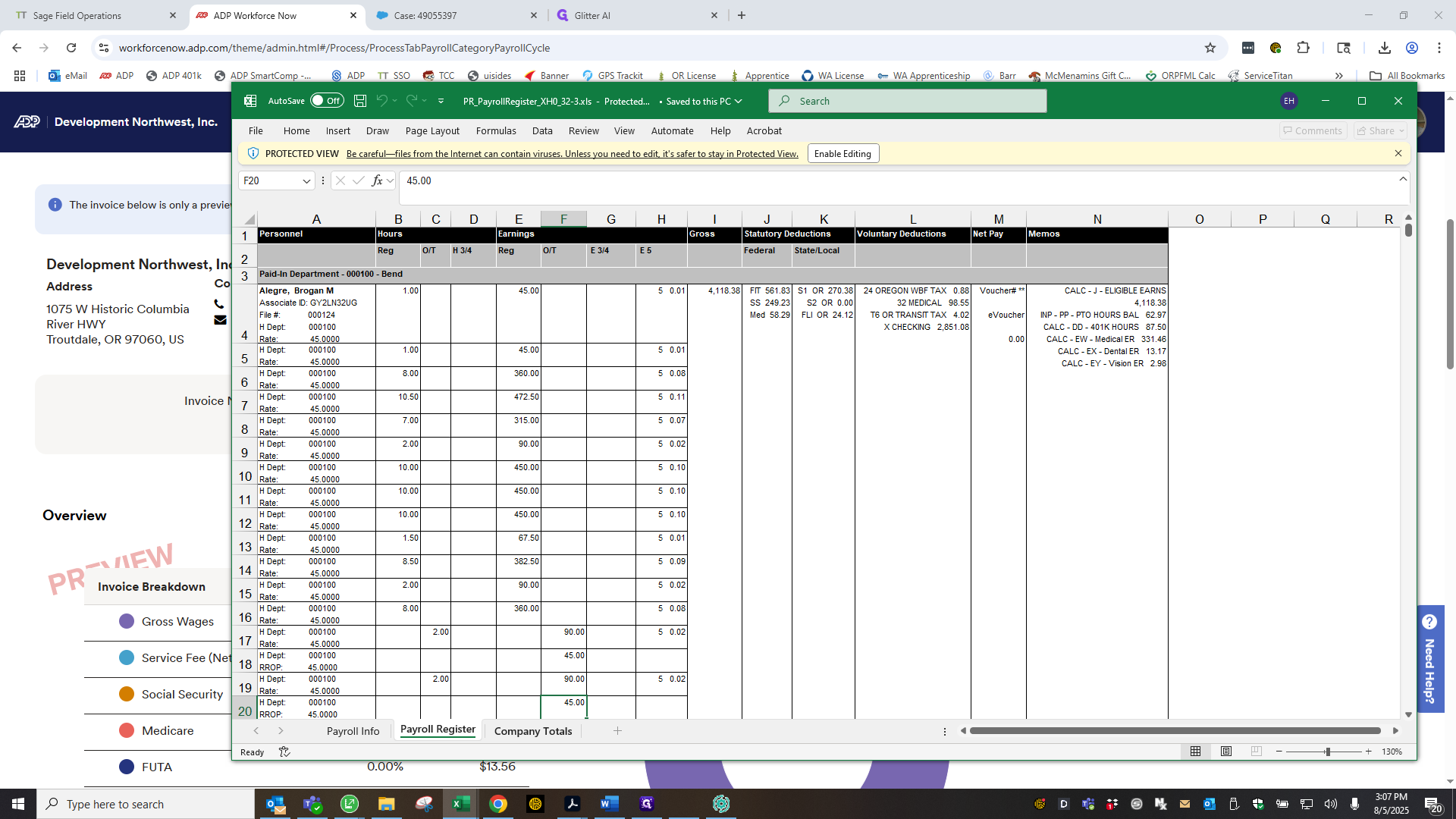 Step #59: Click on "Company Totals"