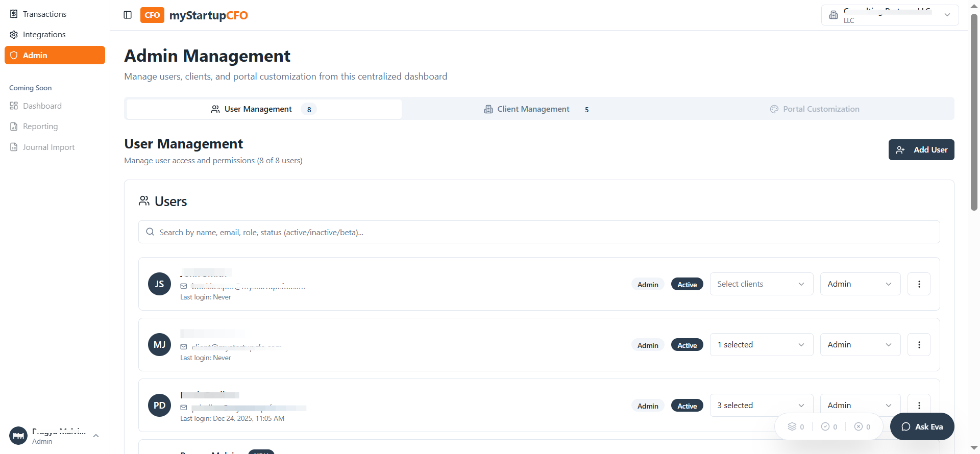 Step #2: Click on User Management tab