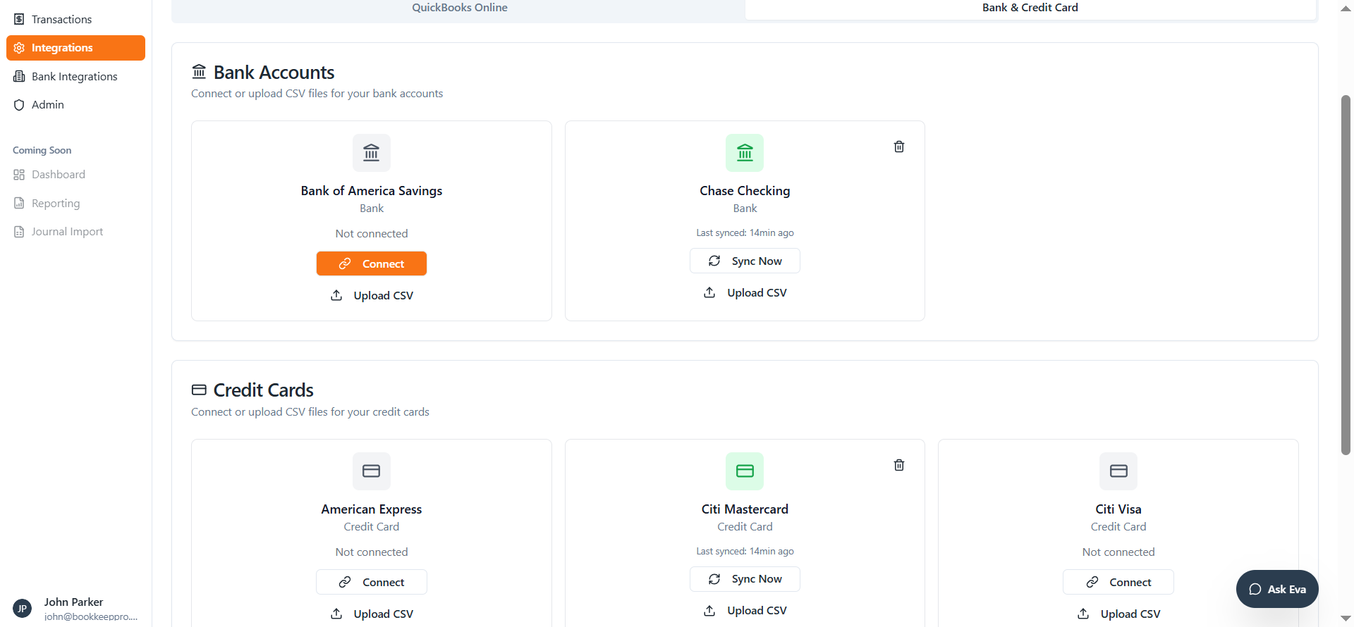 Step #9: Click on "Not connected"
