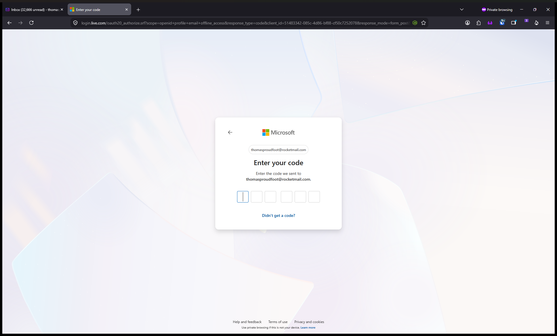Step #4: Enter the security code into the provided boxes.