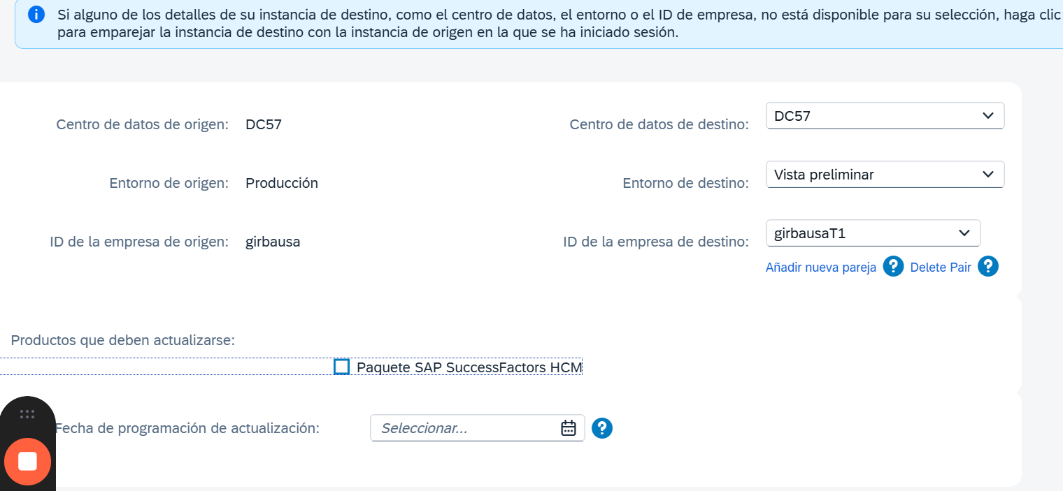 Step #8: Sel·leccionar la opció 'Paquete SAP SuccessFactors HCM'