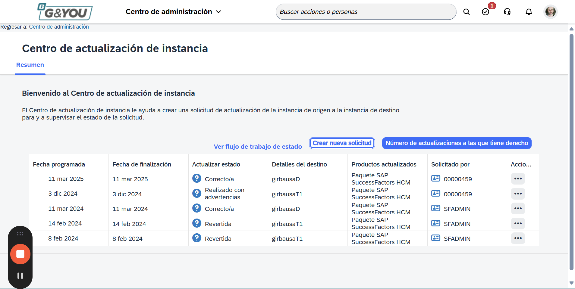 Step #4: Clicar 'Crear nueva solicitud'