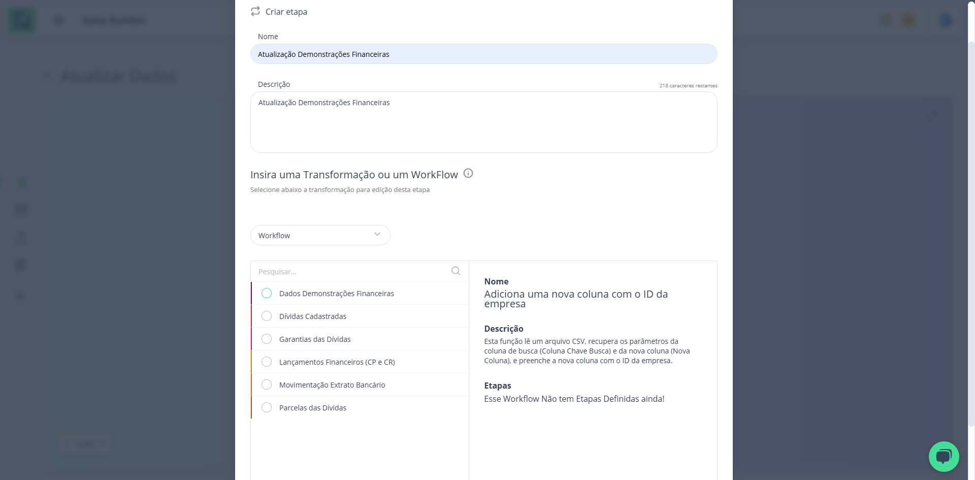 Step #40: E selecione o Workflow: