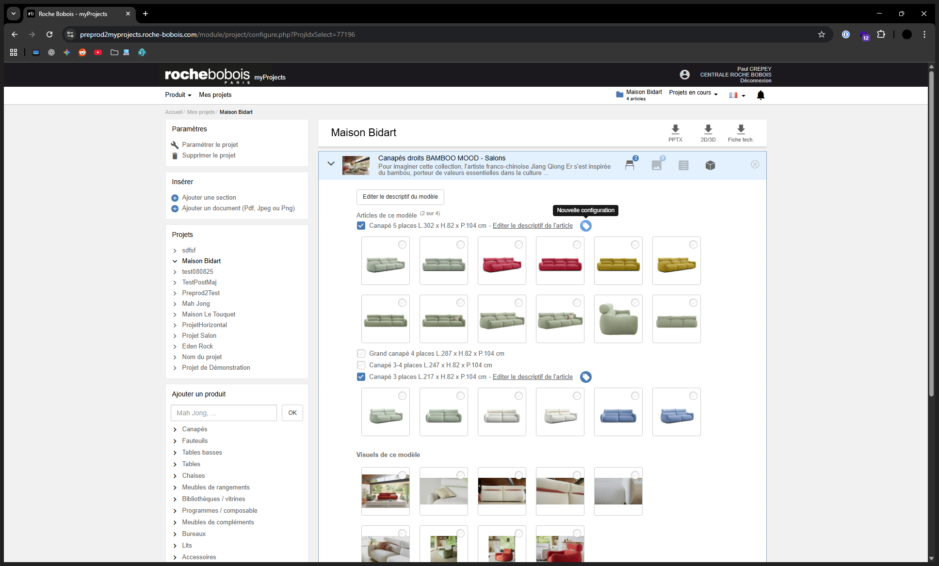 Step #3: Pour configurer l'article, cliquez sur le bouton « Nouvelle configuration »