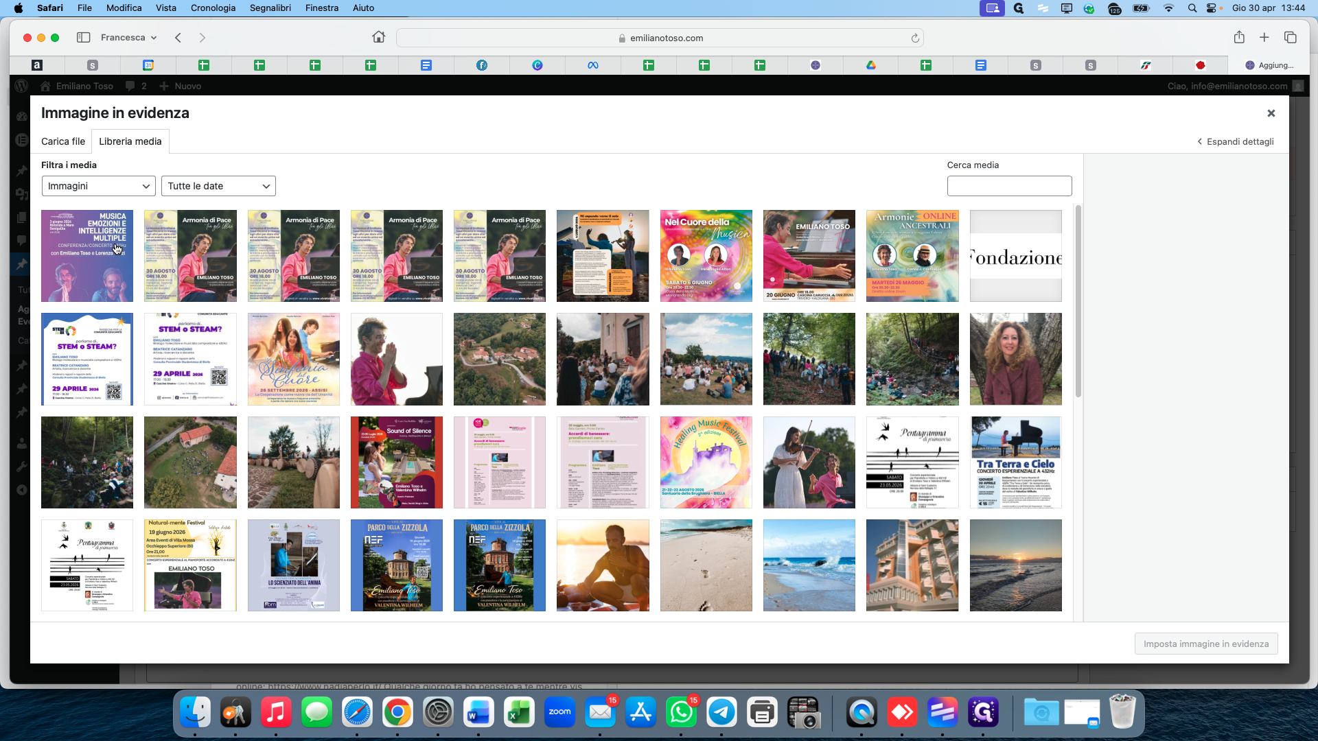 Step #7: Select the event poster or promotional image from your Media Library.