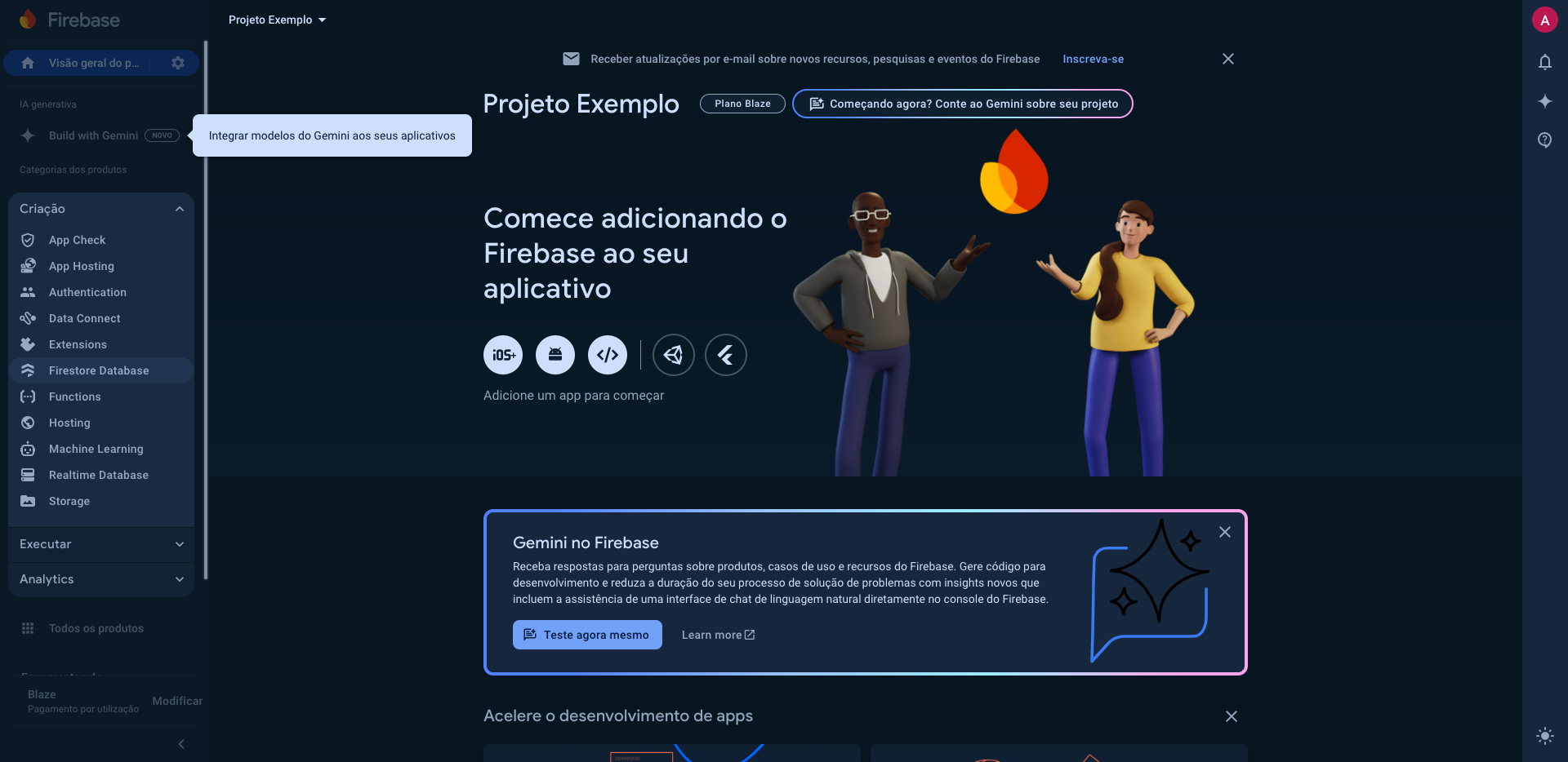 Step #12: Clique em "Firestore Database"