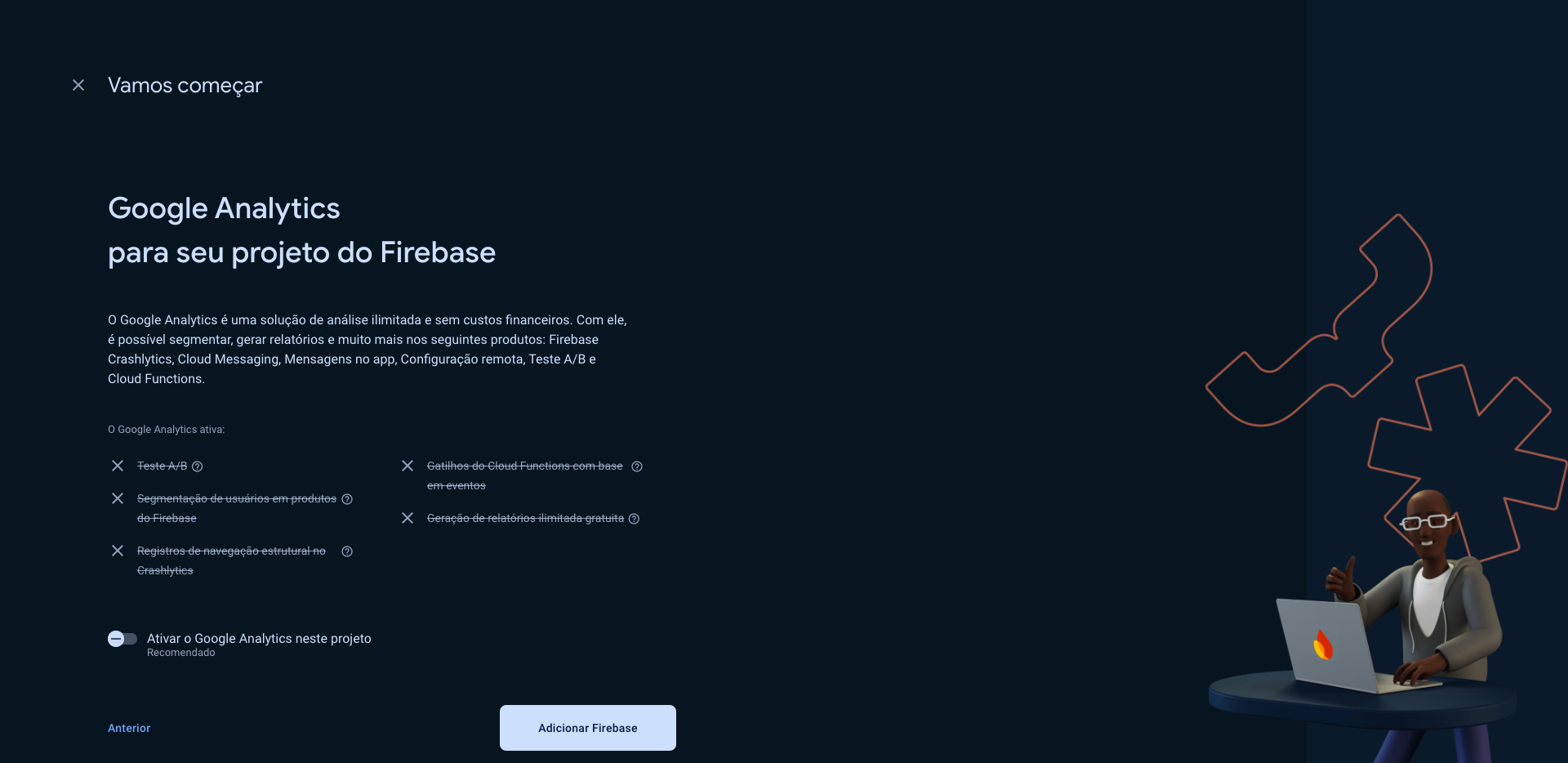 Step #9: Clique em "Adicionar Firebase"