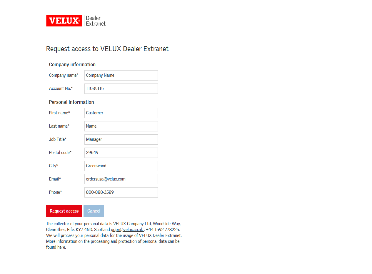 Step #3: After you have entered all the required information, click the red "Request Access" button. Once submitted, you will receive an email confirming your permissions within 1 business day.