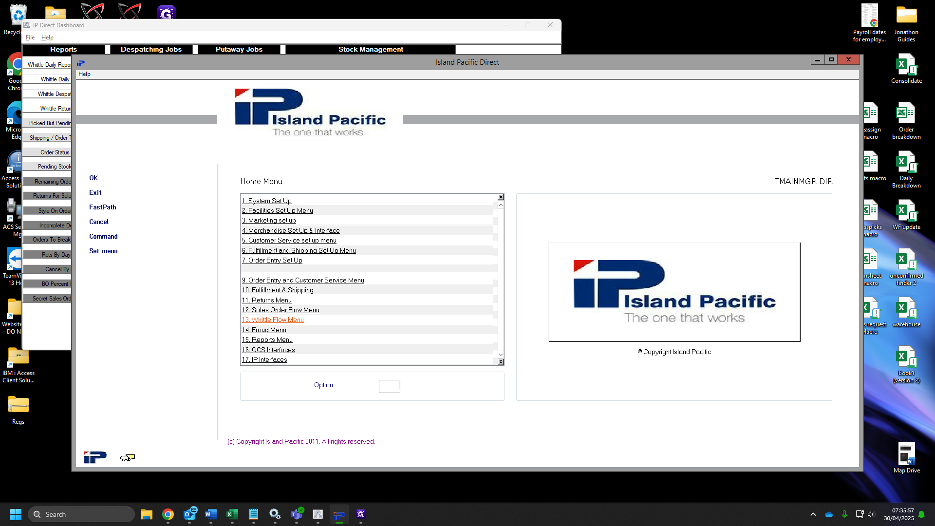 Step #2: Click on "13. Whittle Flow Menu"