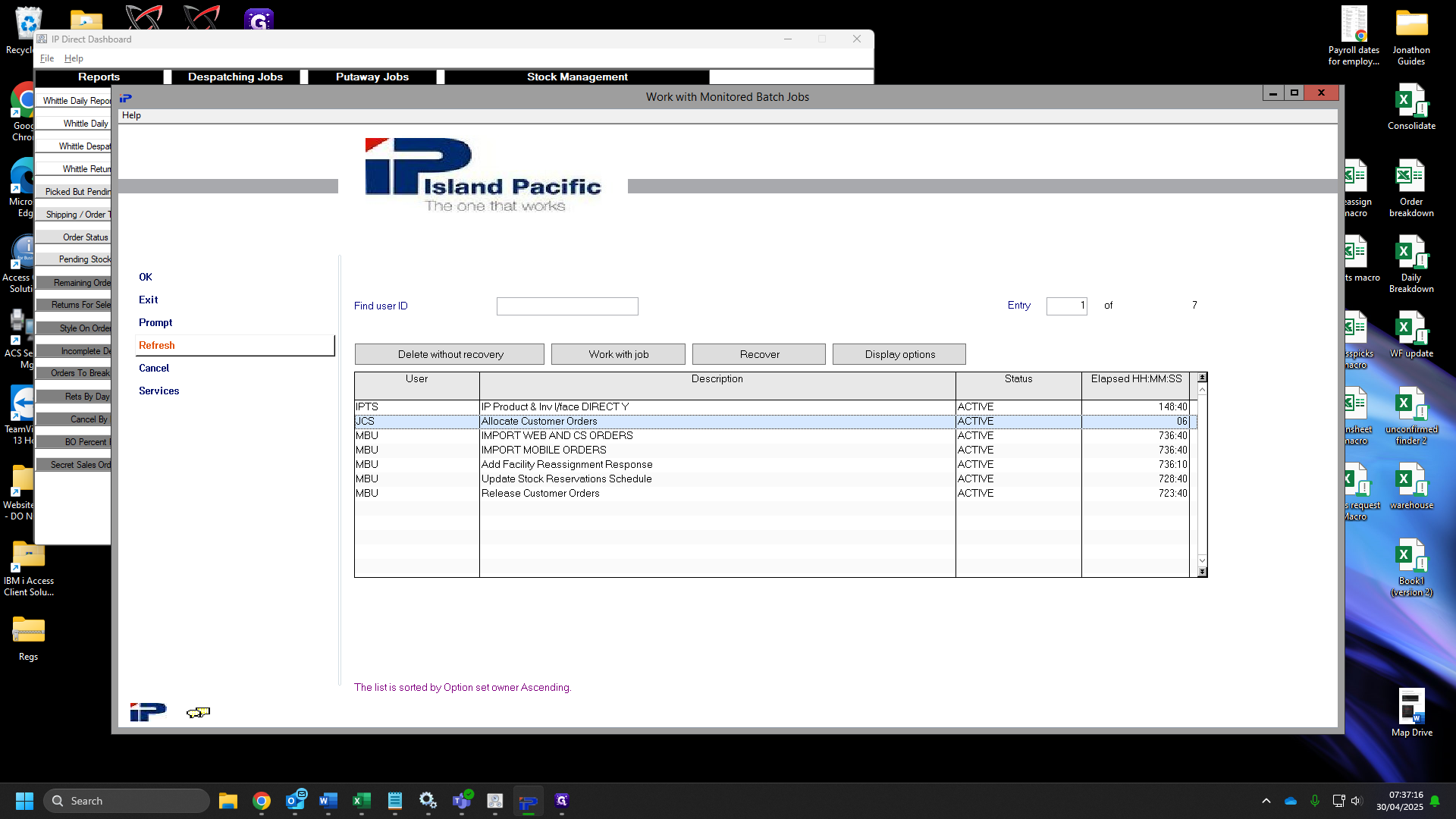 Step #13: Click Refresh to find when your job has finished. 