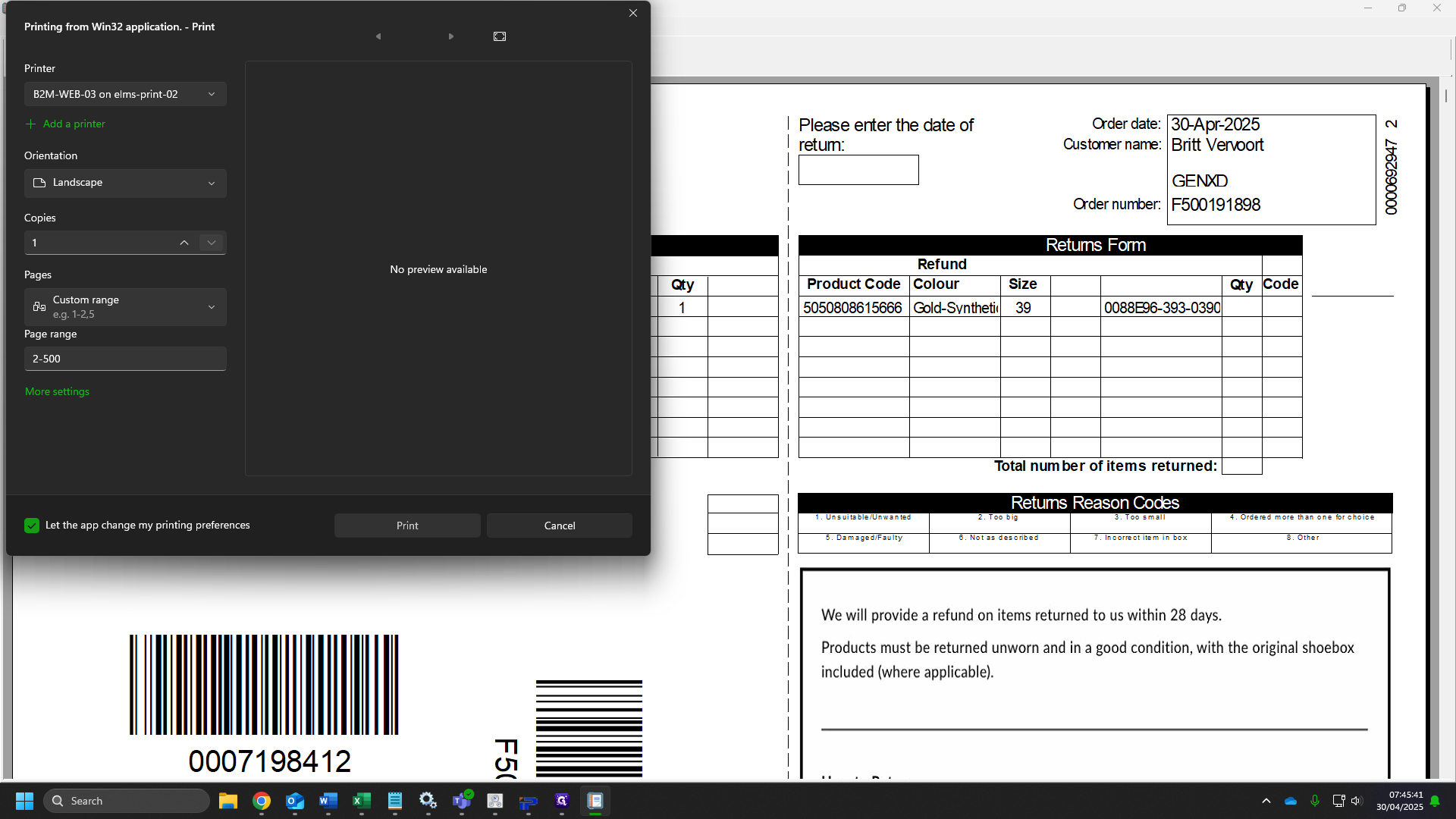 Step #81: Click on "Print" once you are happy with your choices. 