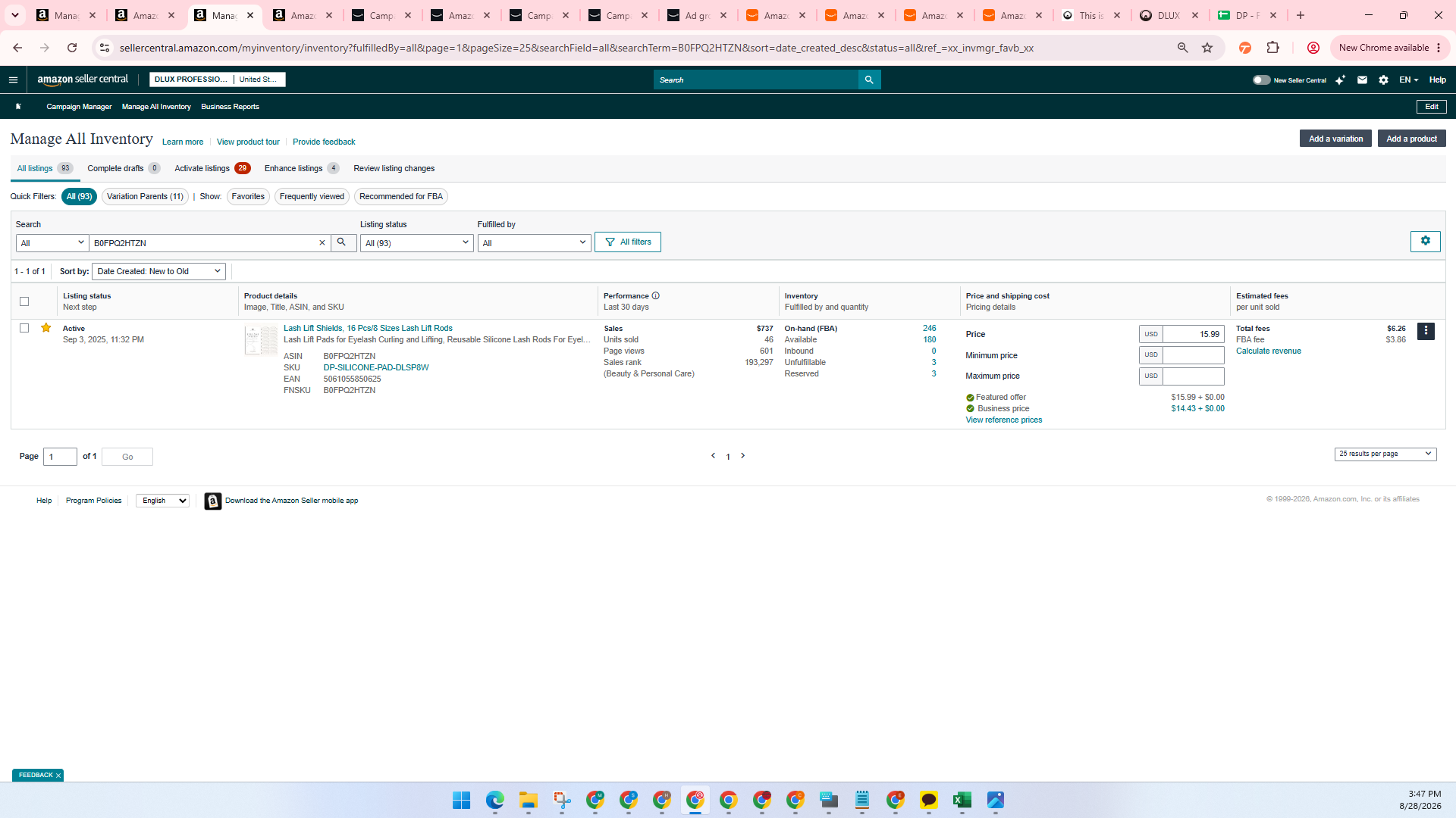 Step #4: Click the three-dots menu icon on the right side of the listing row.