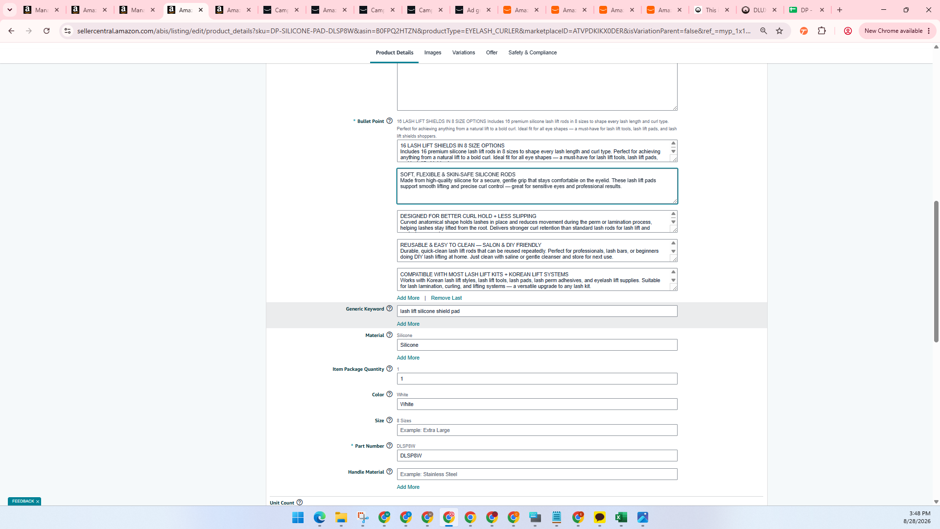 Step #15: Click the Generic Keyword field to update backend search terms.