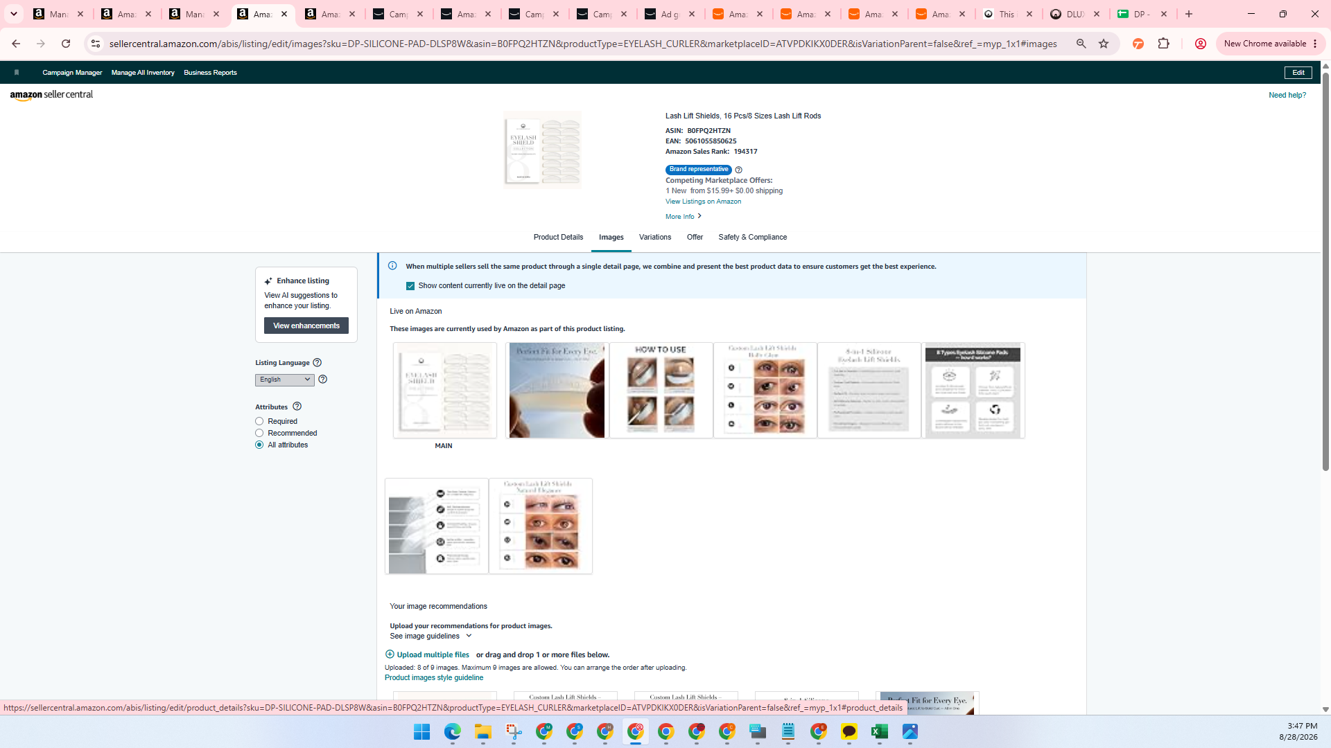 Step #10: Click Product Details to access primary catalog attributes and customer-facing copy.