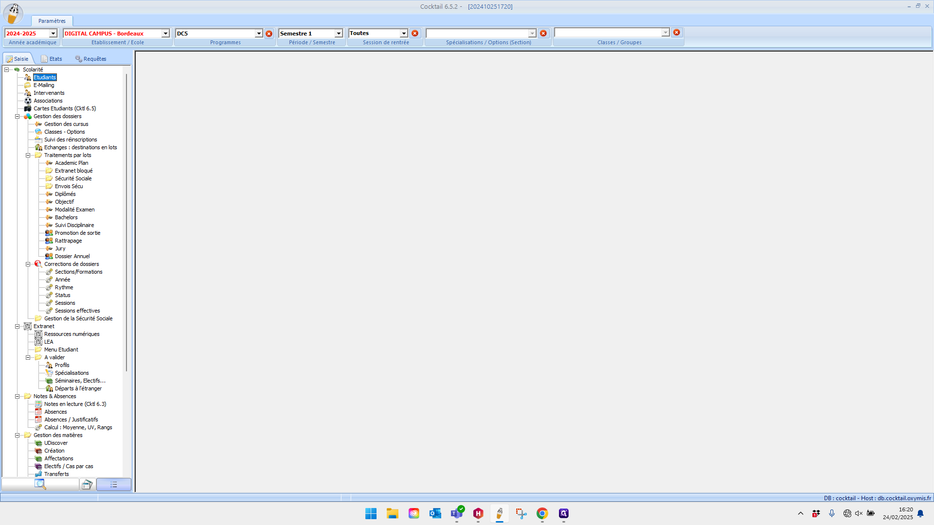 Step #9: Double-cliquez sur "Etudiants"