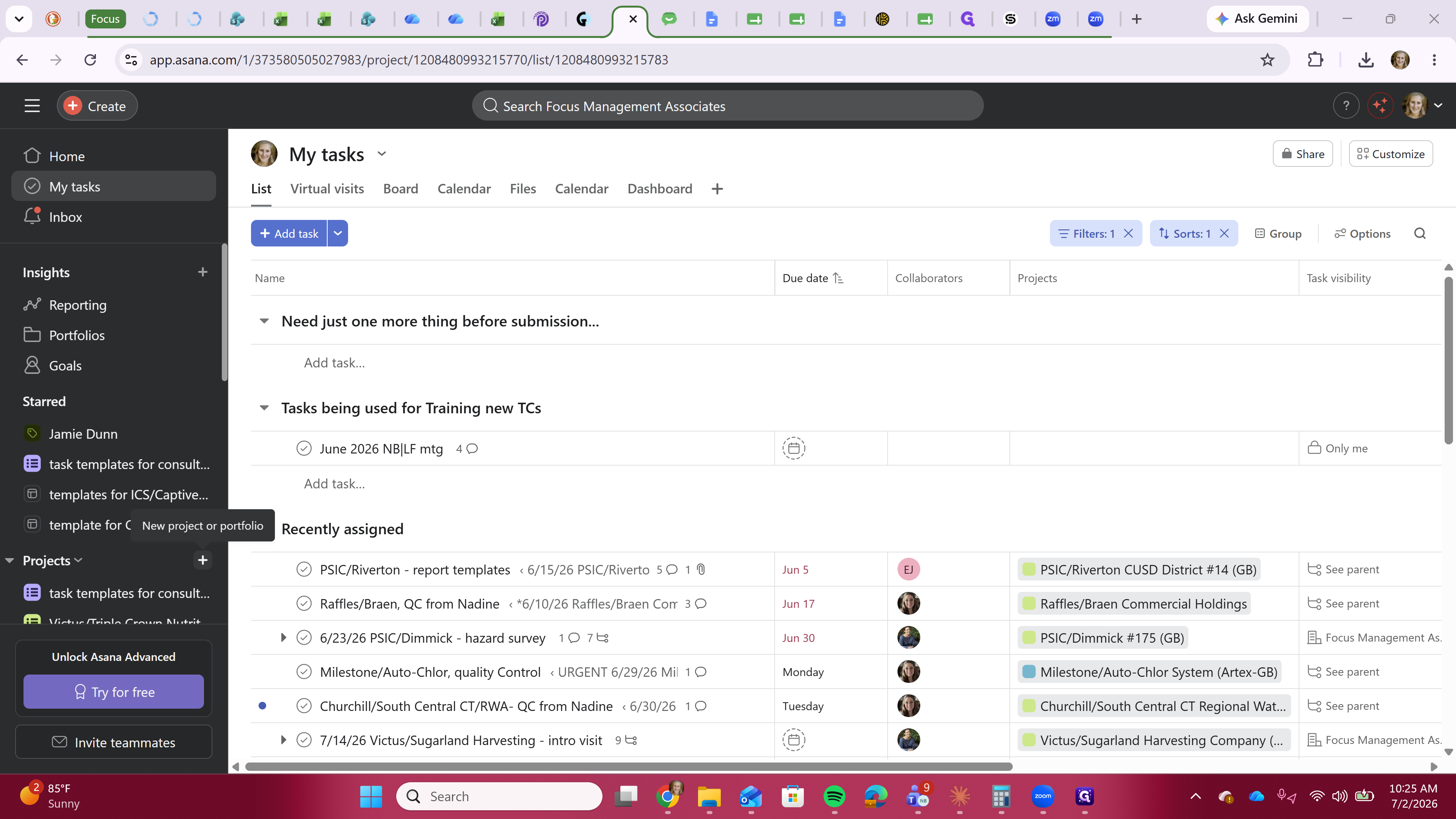 Step #1: Click the + (Create) icon in the left-hand navigation bar next to Projects.