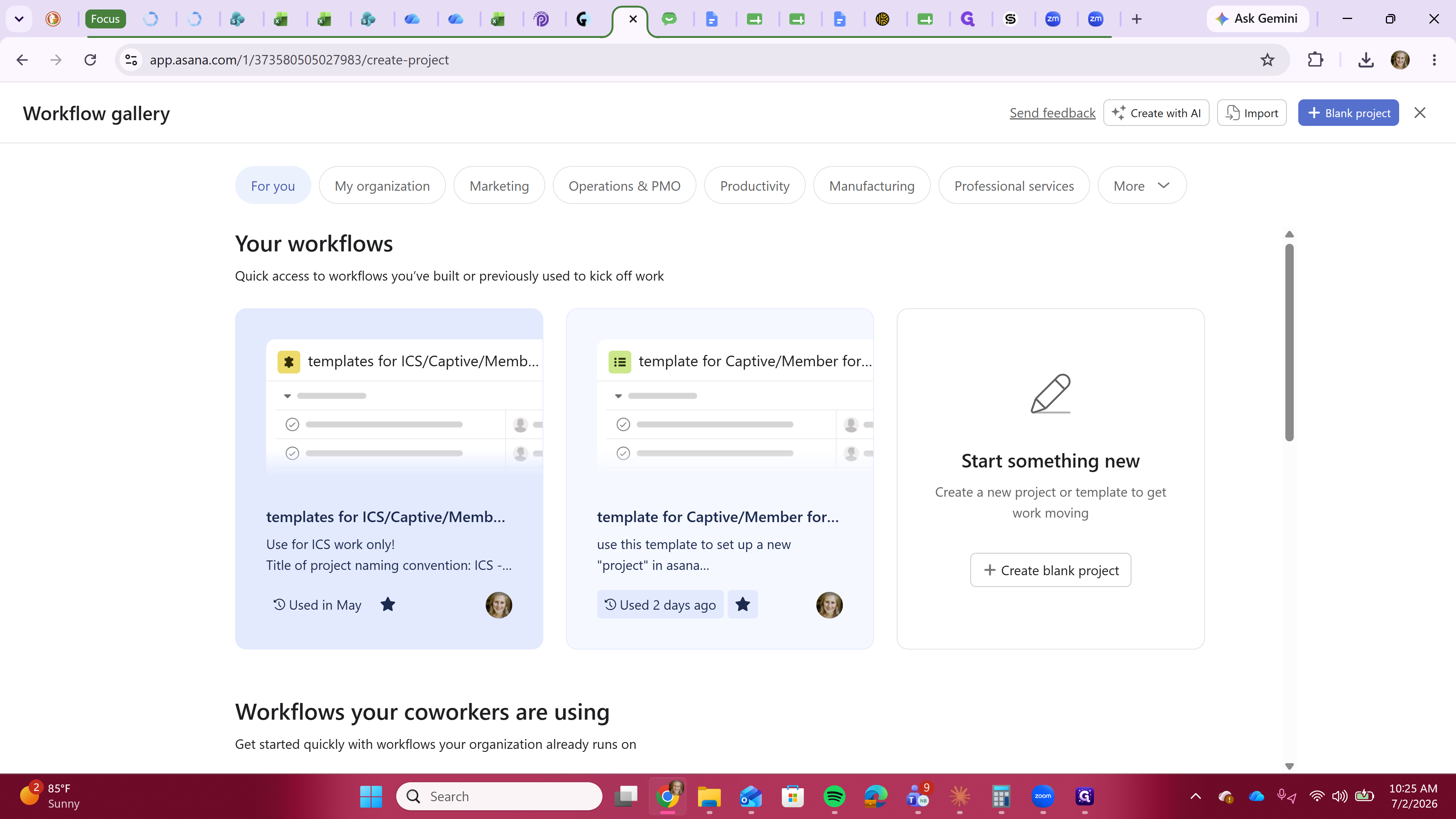 Step #3: Click the For ICS template.