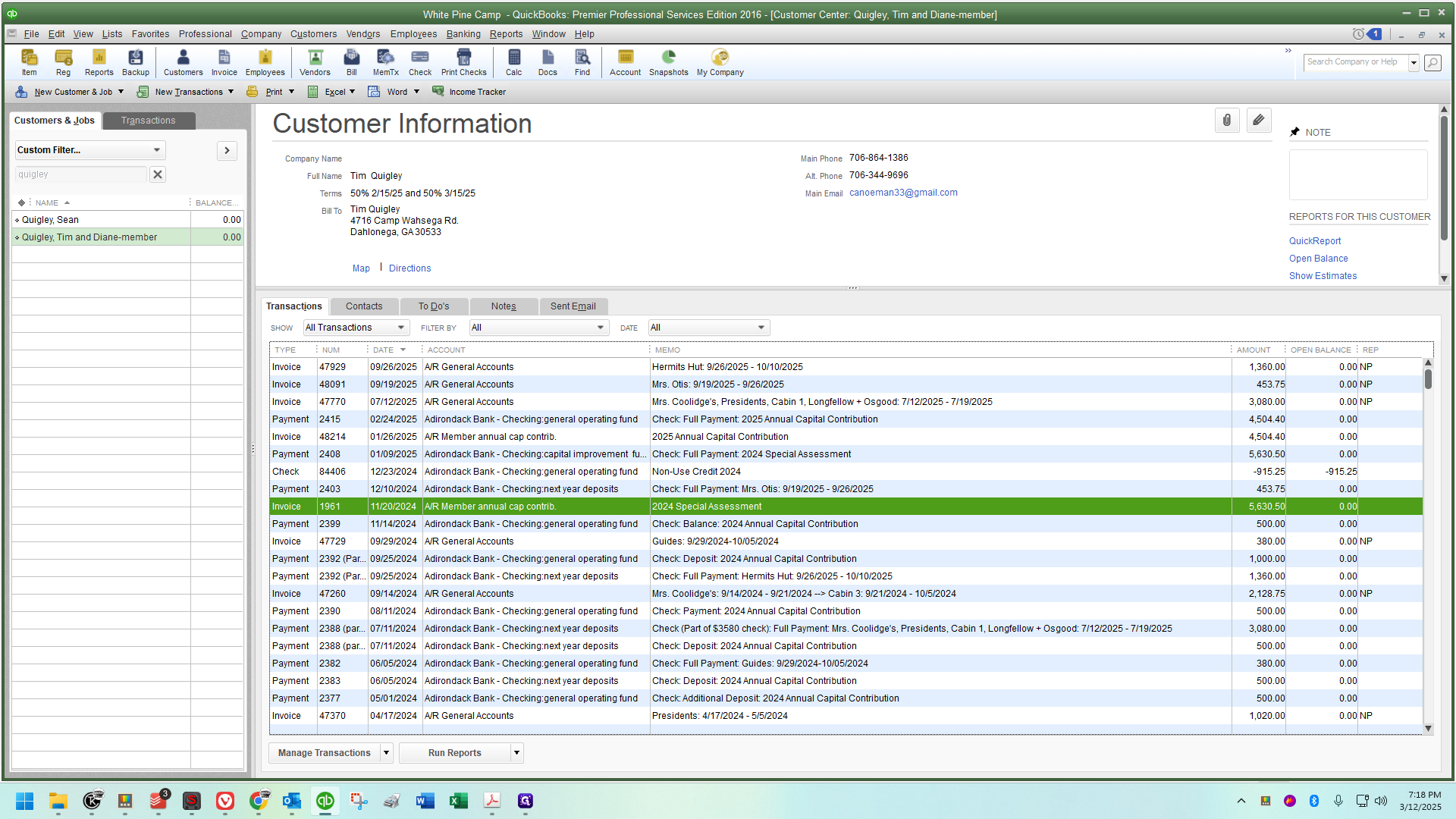 Step #15: Click on "Adirondack Bank - Checking"