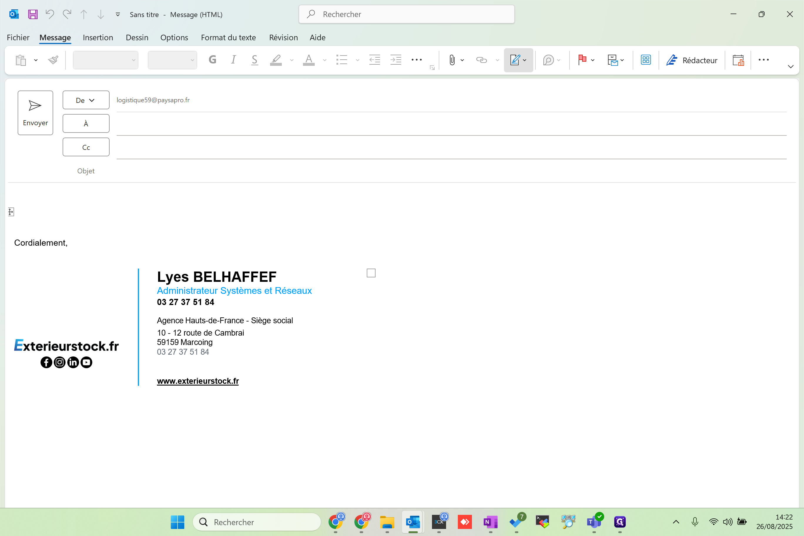 Step #11: Cliquer sur "Signature" ou son logo