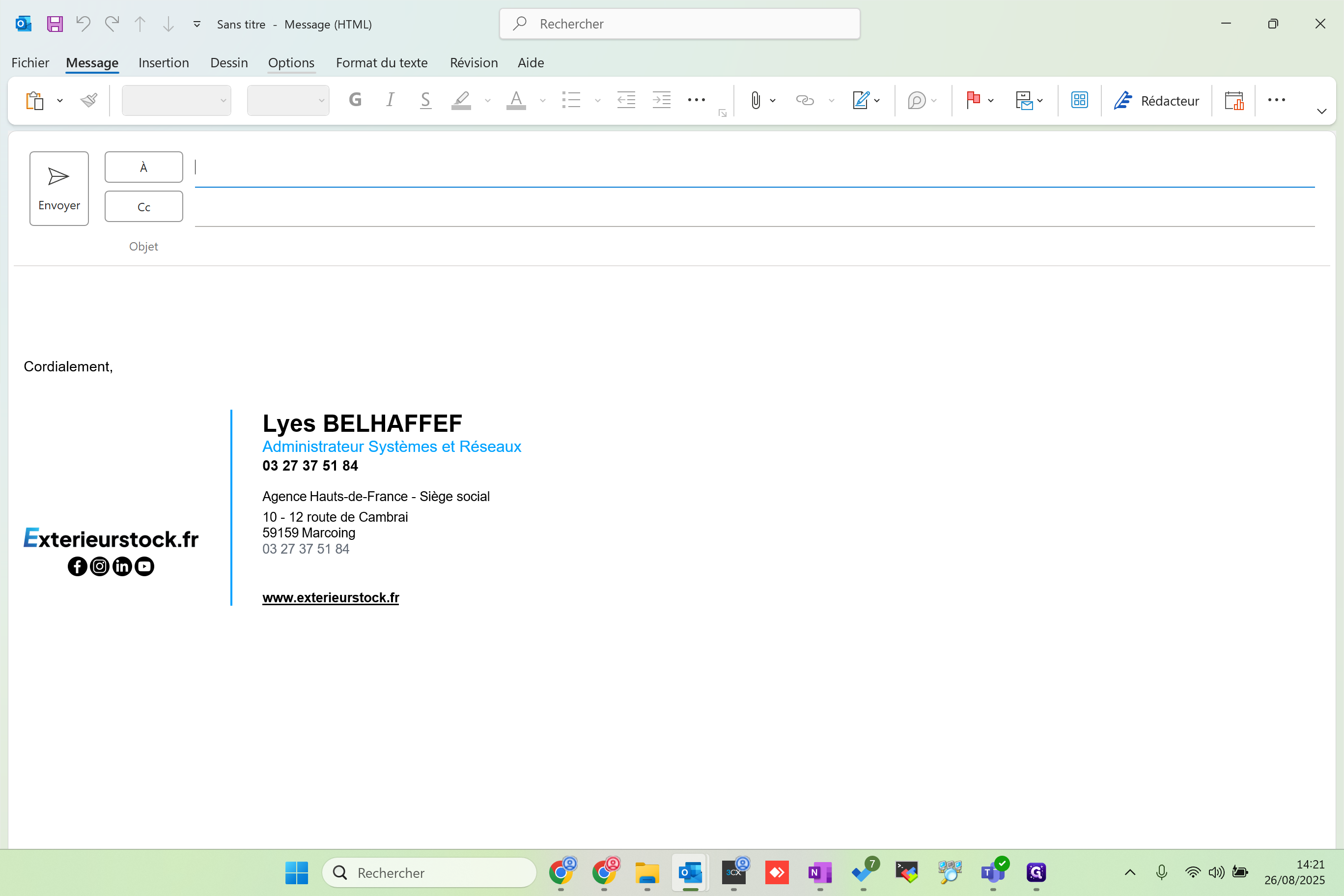 Step #2: Cliquer sur "Options"