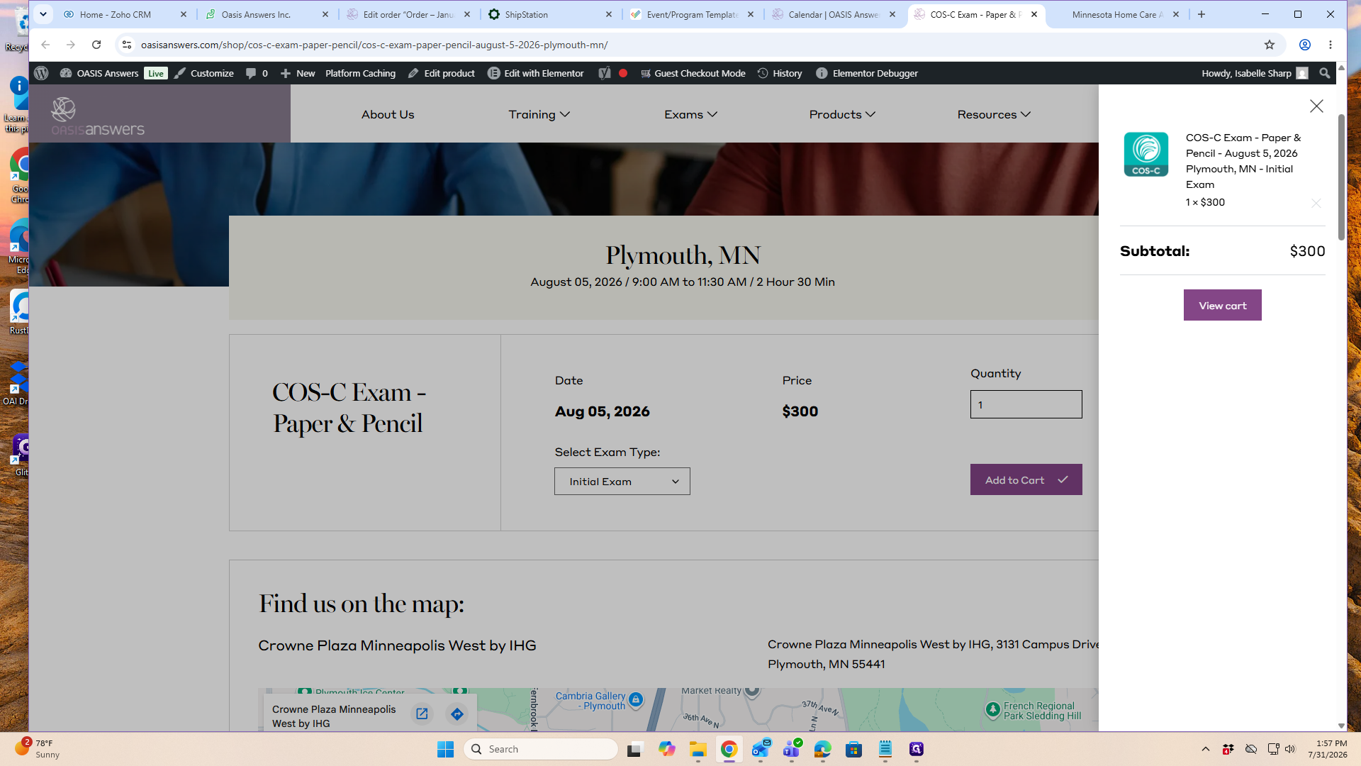Step #19: Click View cart in the flyout sidebar that appears on the right side of the screen.