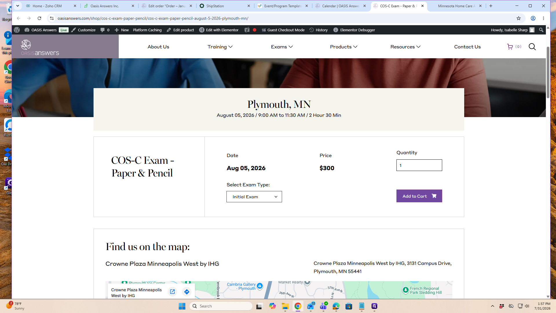 Step #18: Click Add to Cart to add the exam to your shopping cart.
