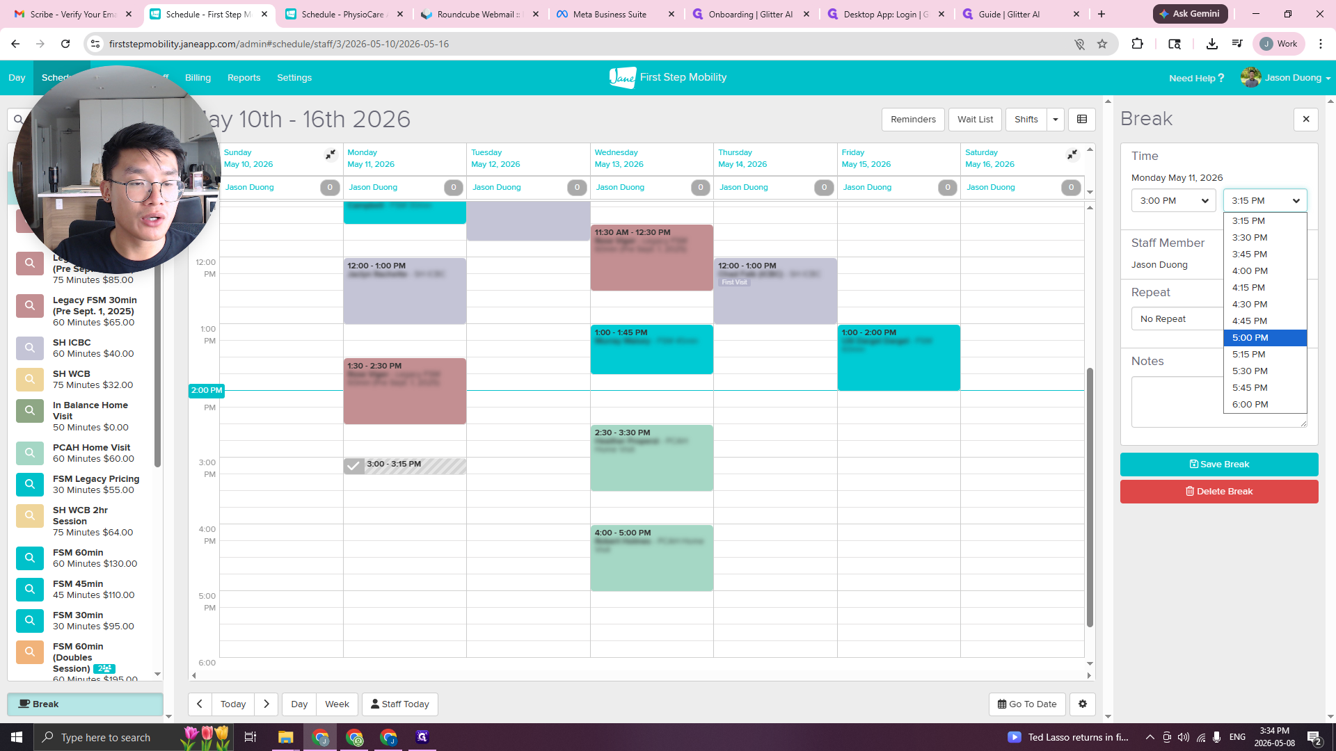 Step #4: Adjust the start and end times to reflect your full window of availability.