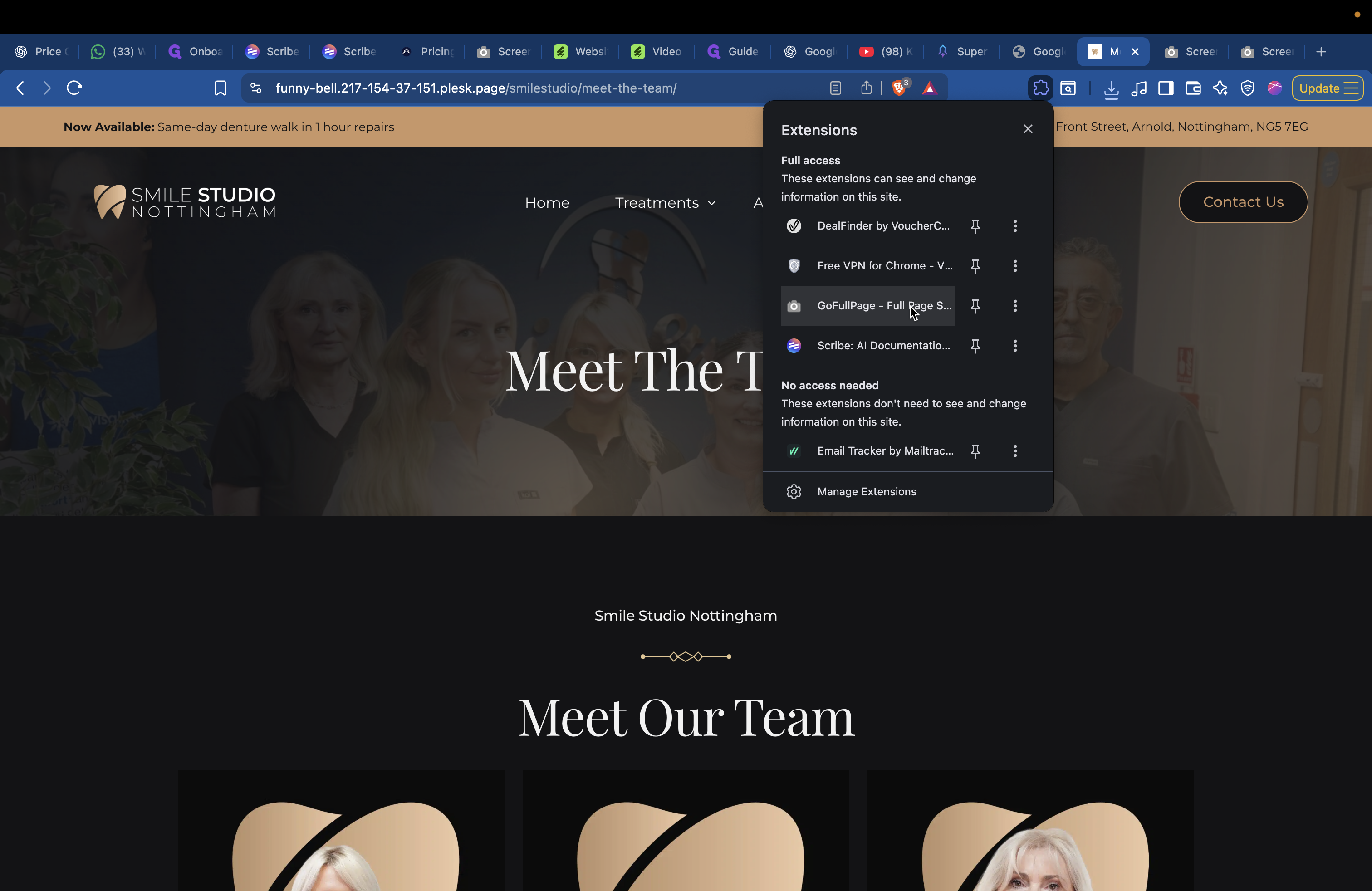 Step #17: Click on "GoFullPage - Full Rage S"