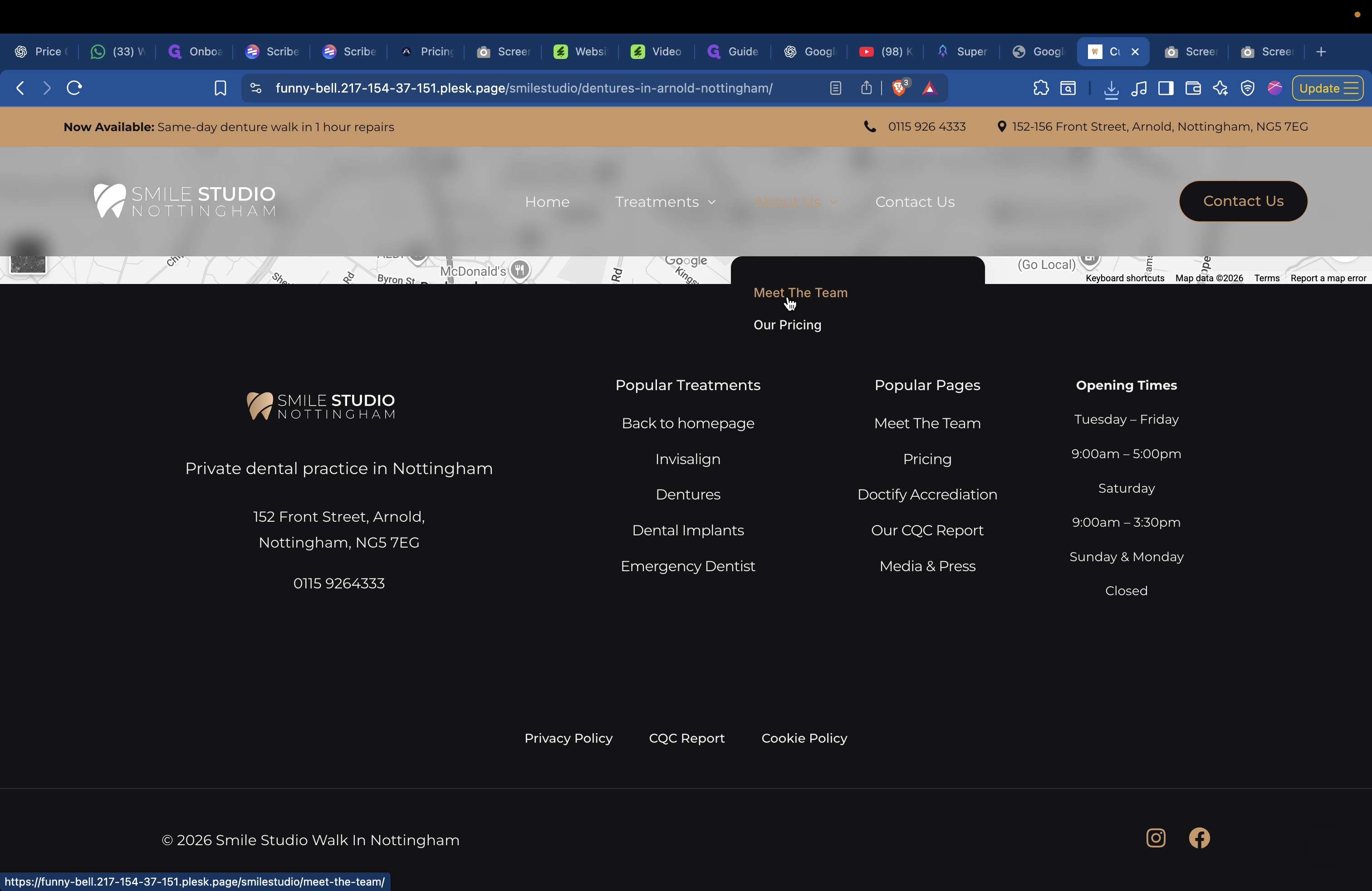 Step #15: Click on "Meet The Team"